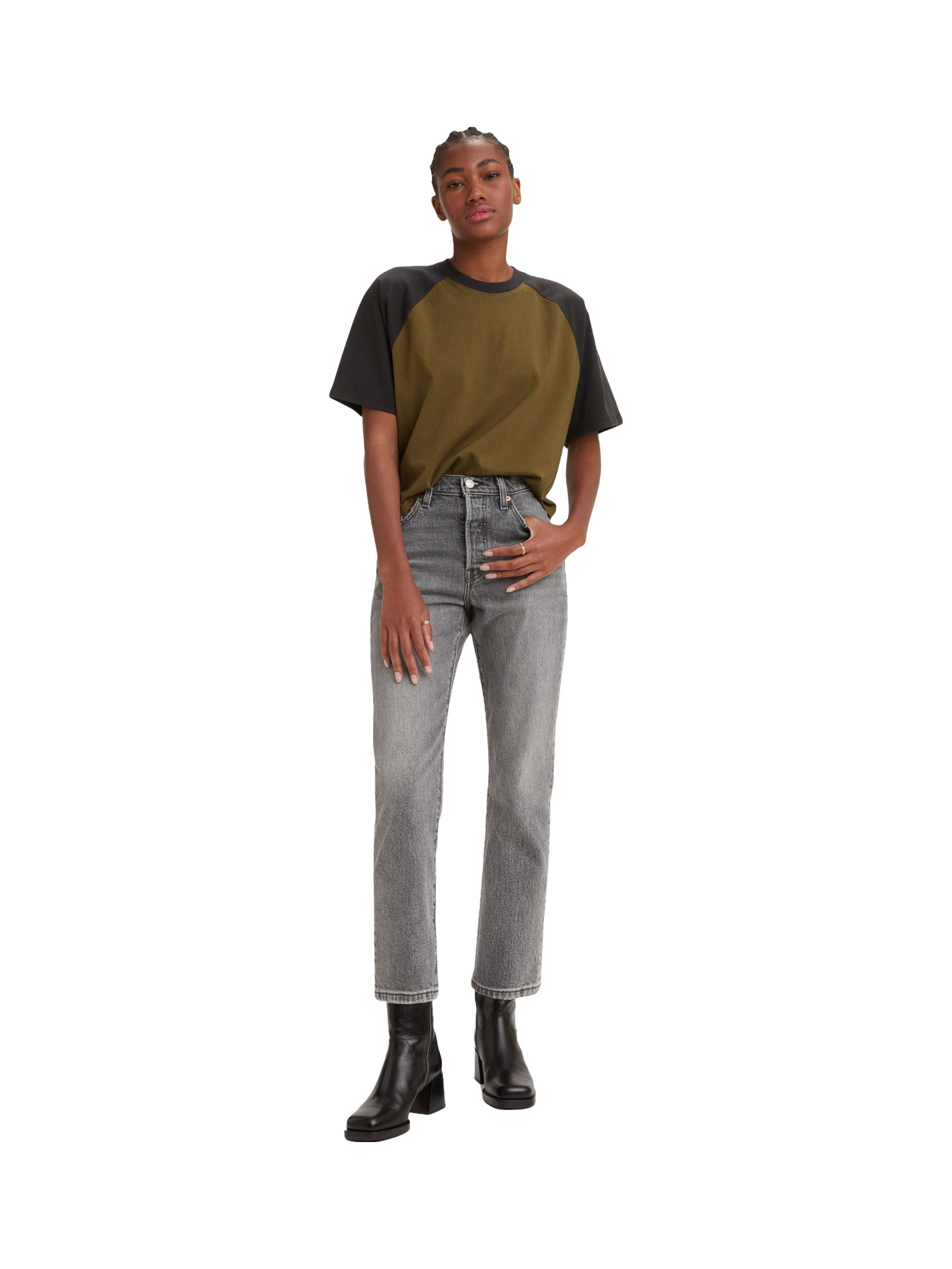Levi's - jeans 501® cropped, Grigio, large image number 3