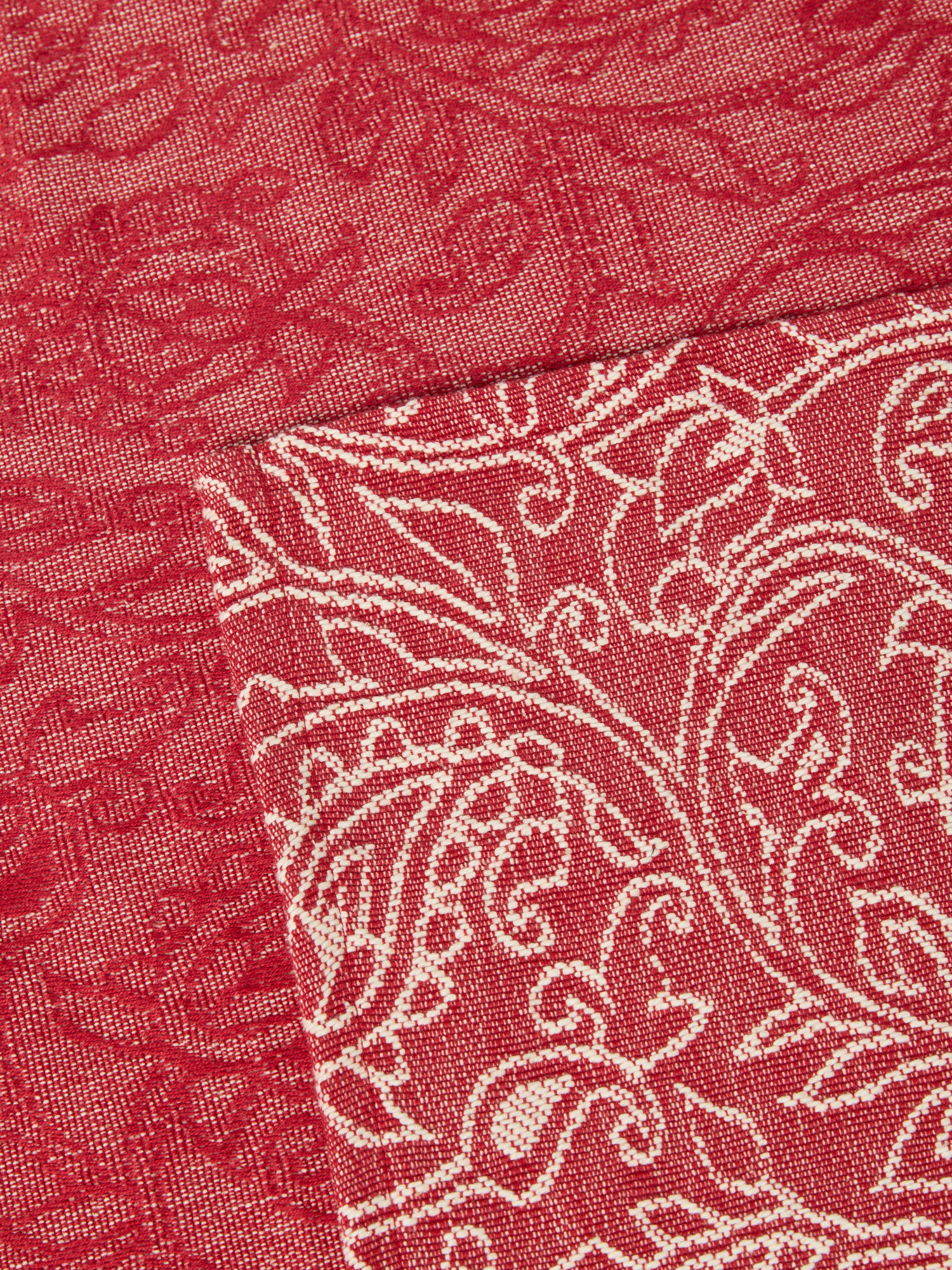 50x50 cm cotton jacquard cushion, Red, large image number 1