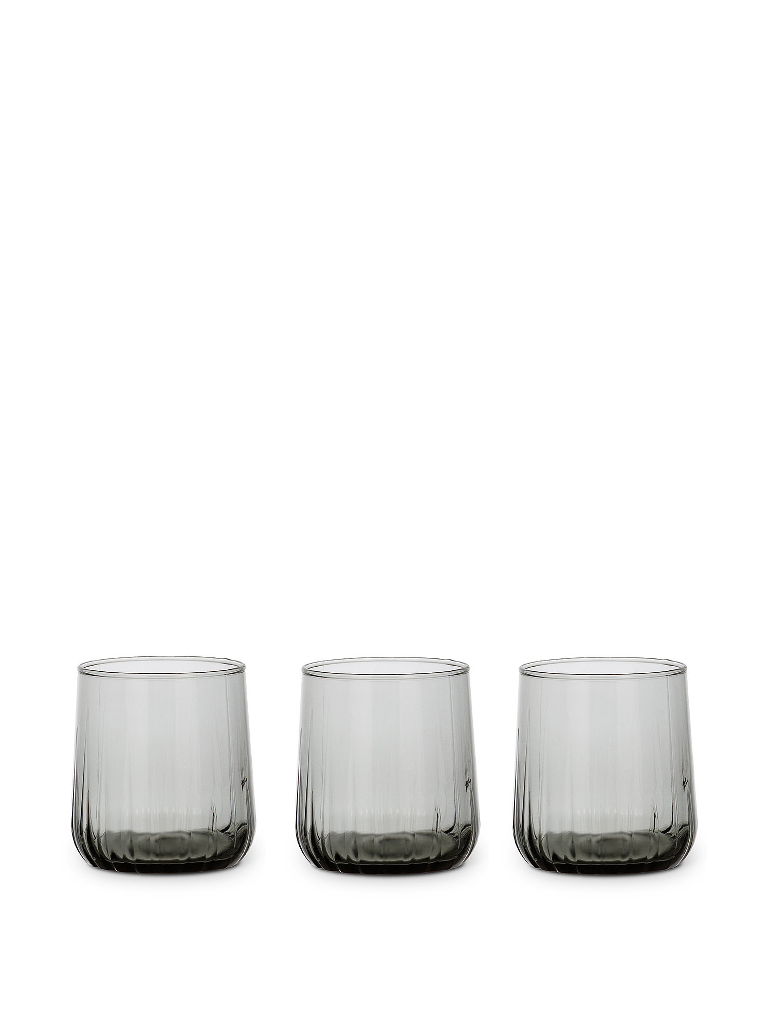 Set of 3 Nova glass glasses, Grey, large image number 0