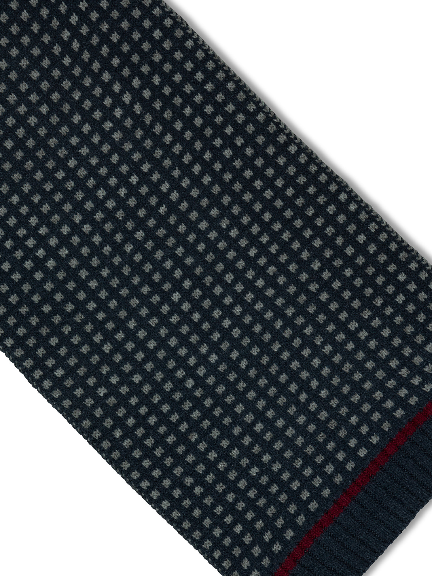 Luca D'Altieri - Checked scarf, Dark Blue, large image number 1