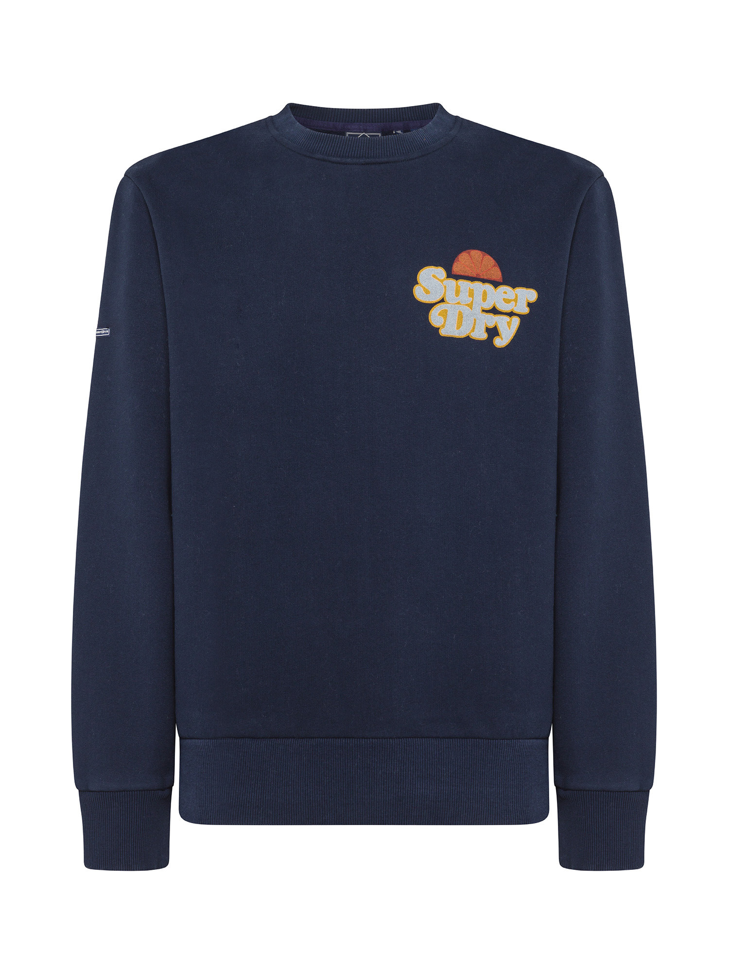 Superdry - Crewneck sweatshirt with print, Dark Blue, large image number 0