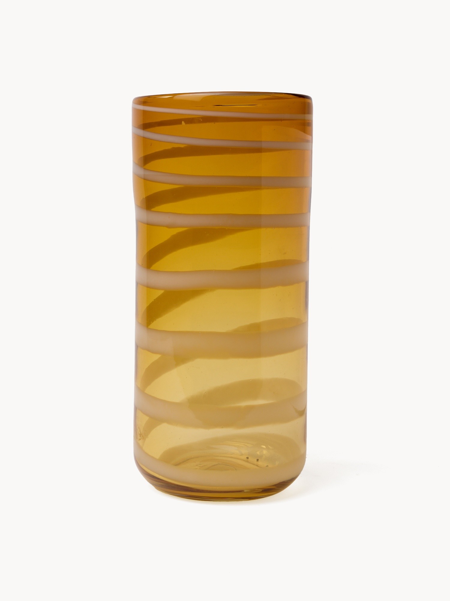 Colored glass vase, Orange Amber, large image number 0