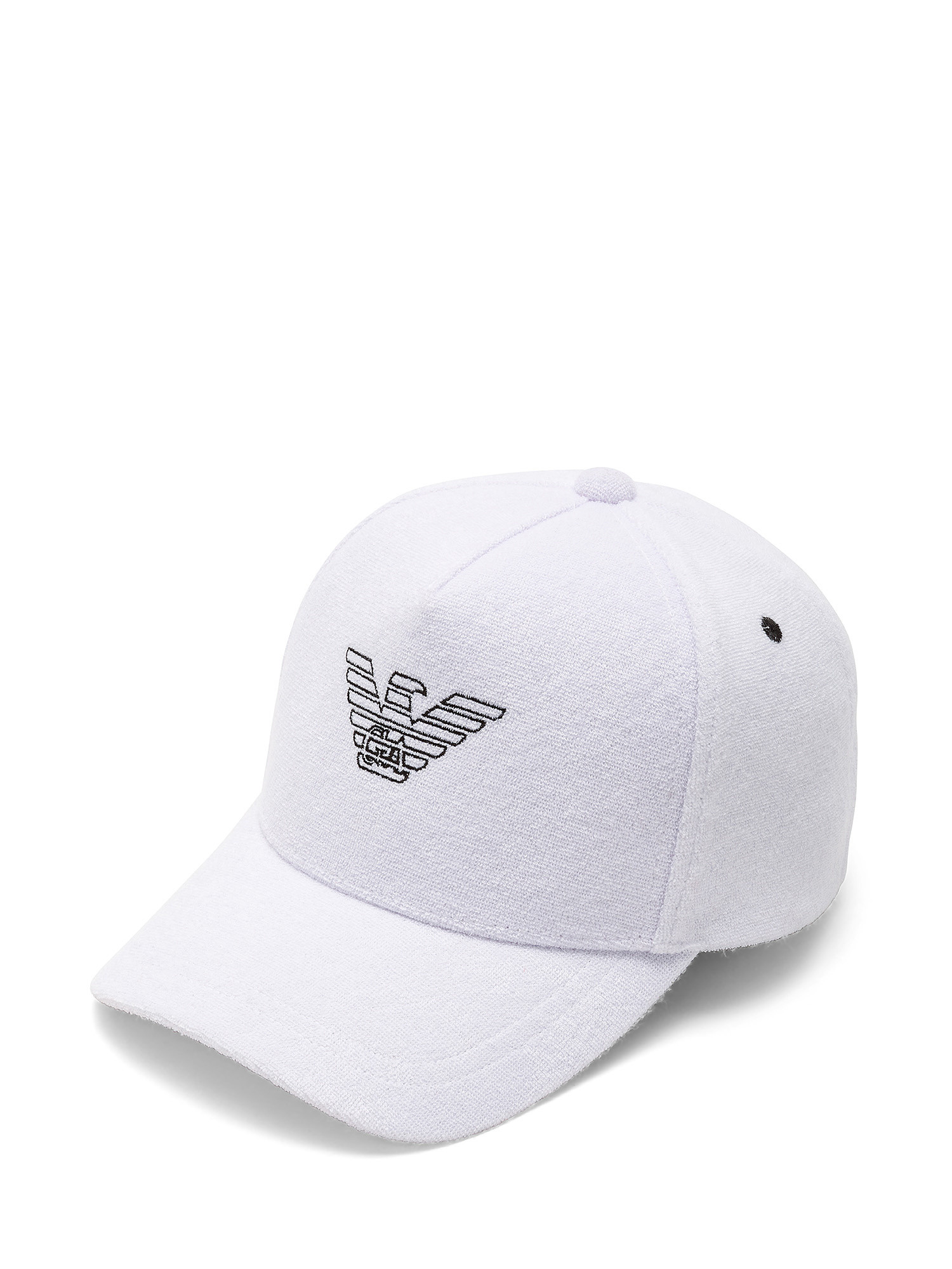 Cappello da baseball con logo aquila, Bianco, large image number 0