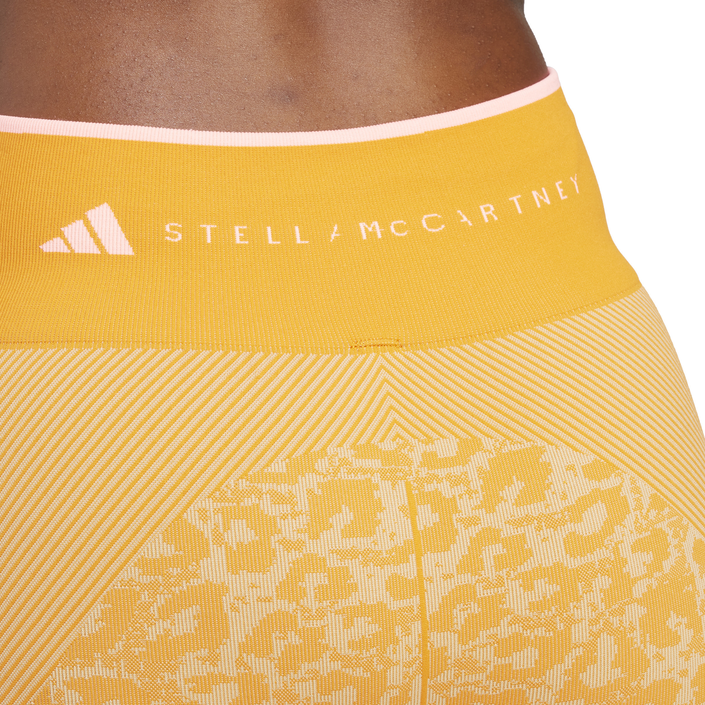 Adidas by Stella McCartney - Leggings da yoga TrueStrength Seamless Bike, Arancione, large image number 6
