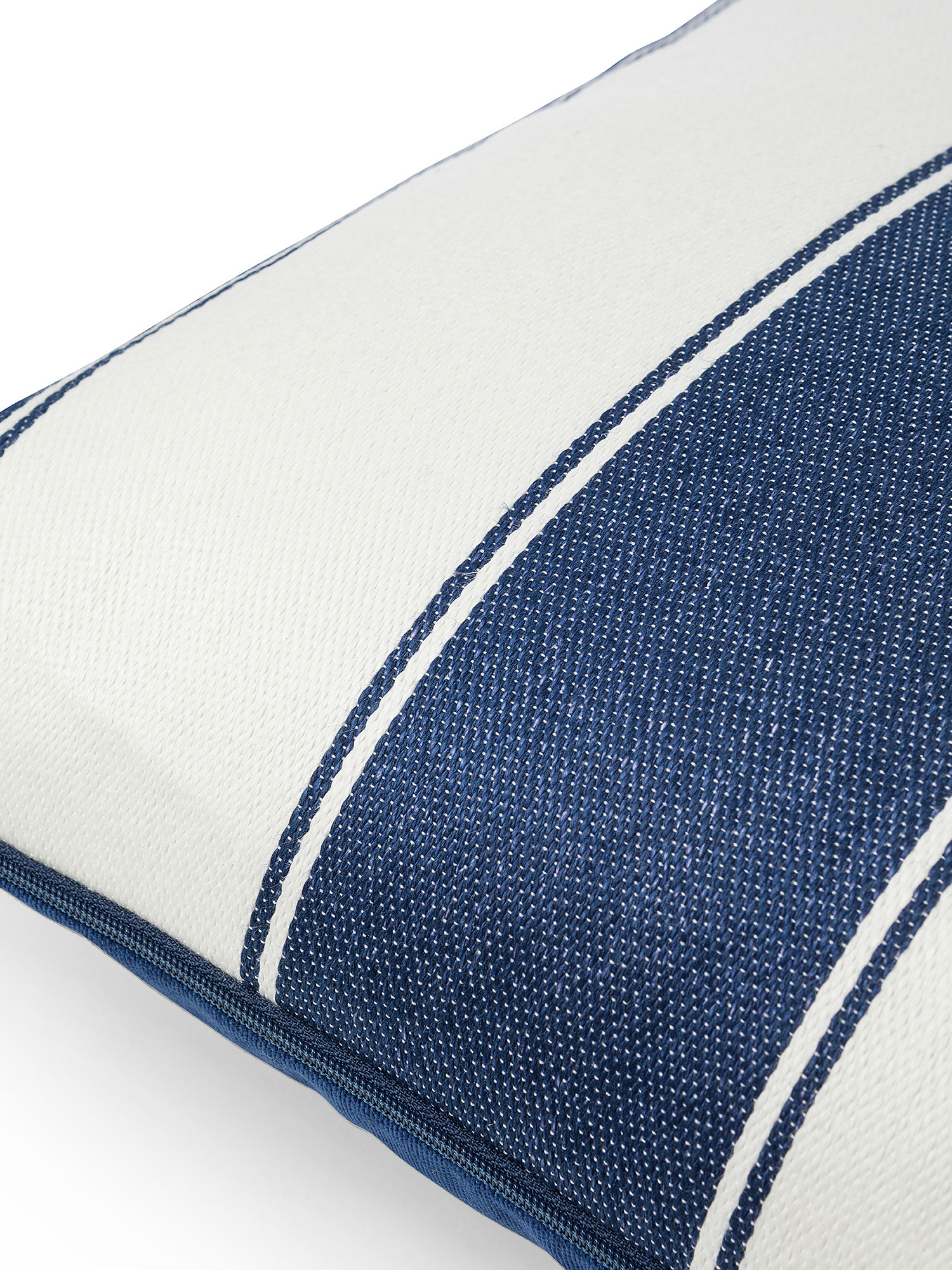 Cuscino tessuto motivo a righe 35x55cm, Blu, large image number 2