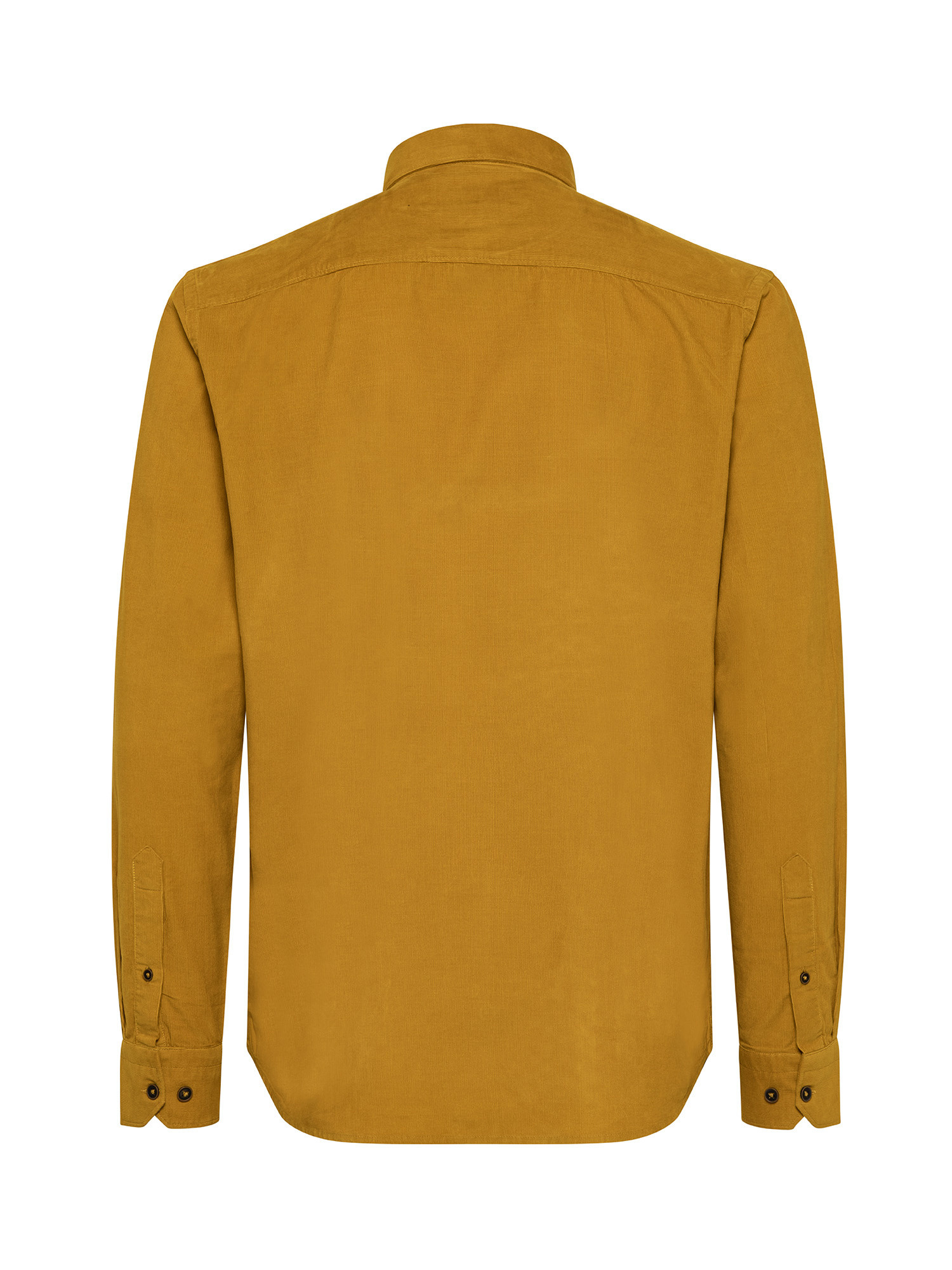 JCT - Cotton velvet shirt, Mustard Yellow, large image number 1