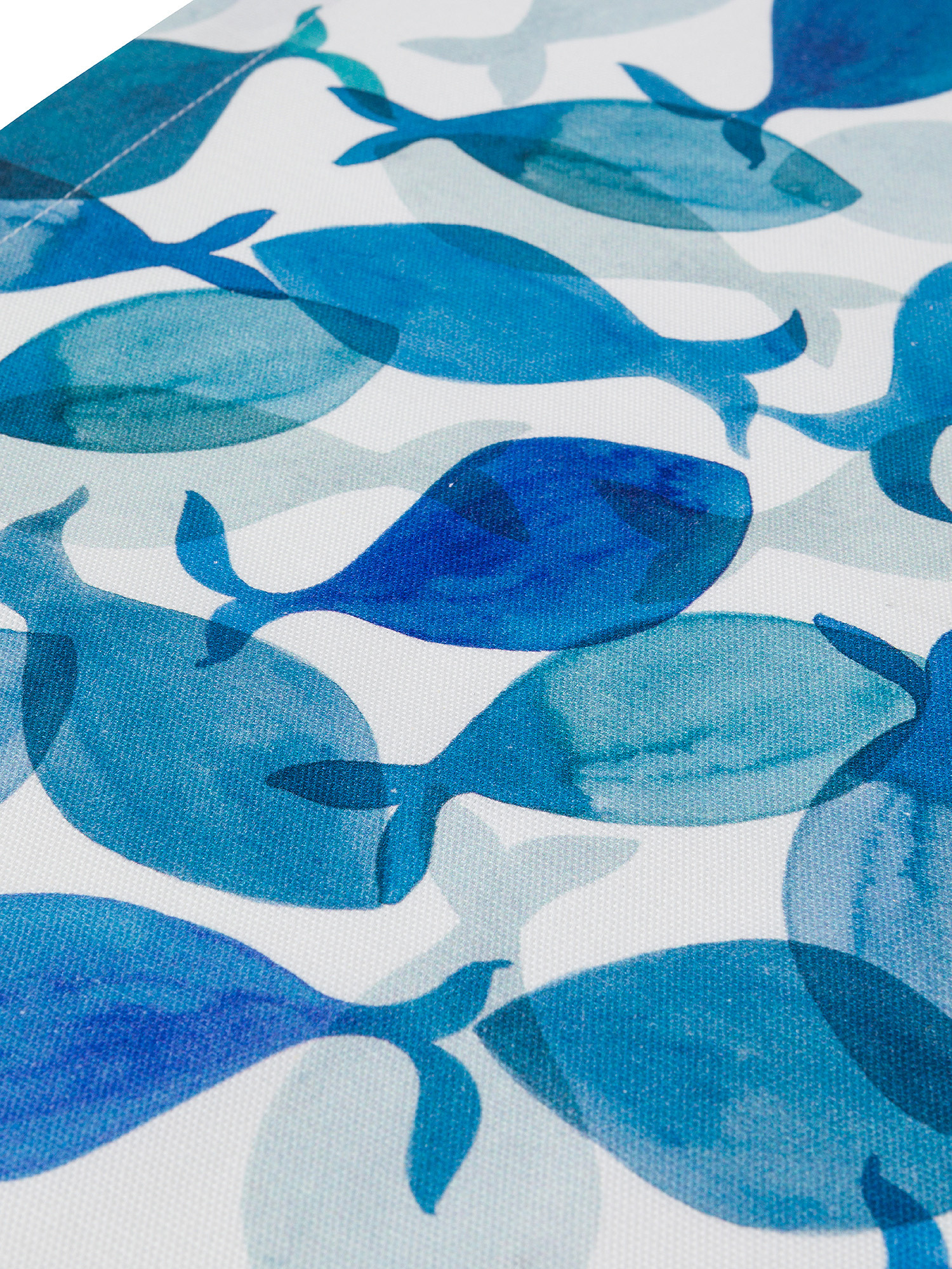 100% cotton runner with fish print, Blue, large image number 1