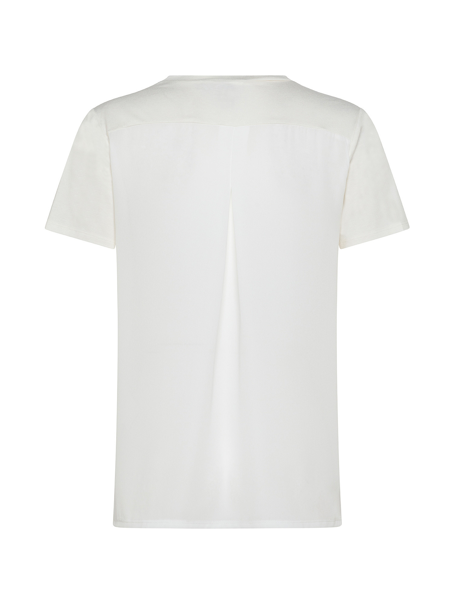 T-shirt with fabric back, White, large image number 1