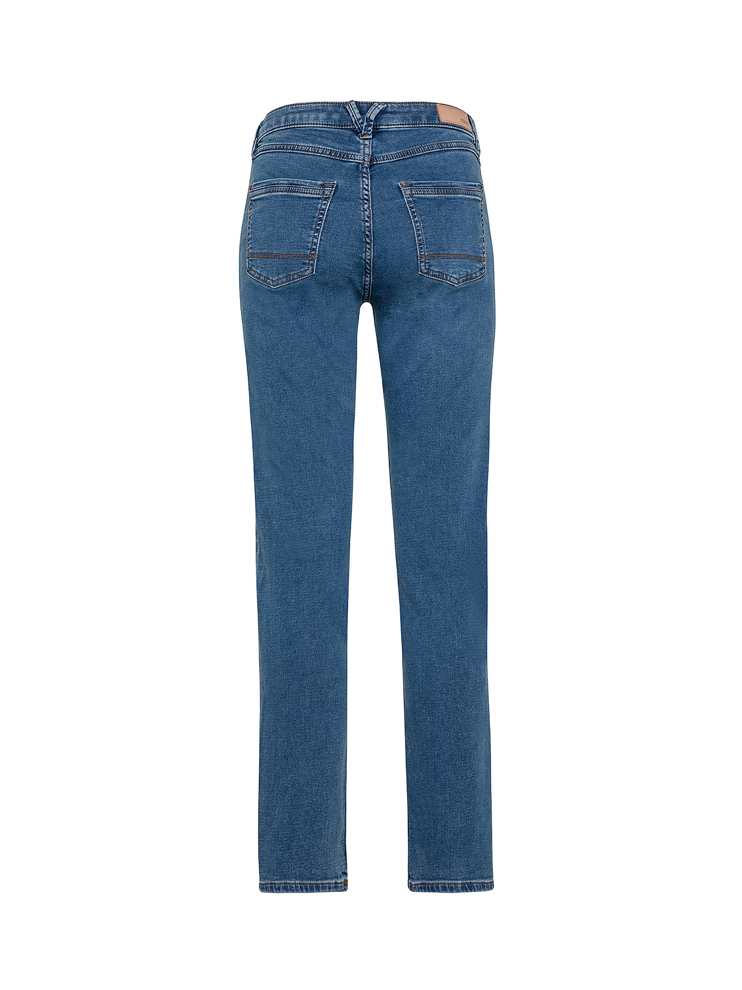 Jeans stretch in misto cotone biologico, Blu, large image number 1