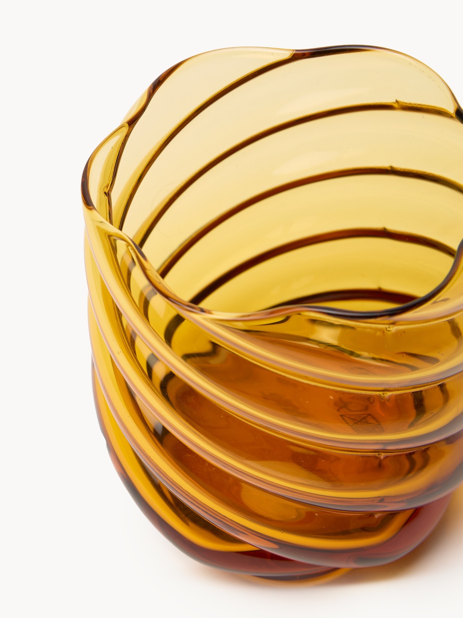Amber Glass Tumbler, Orange Amber, large image number 1