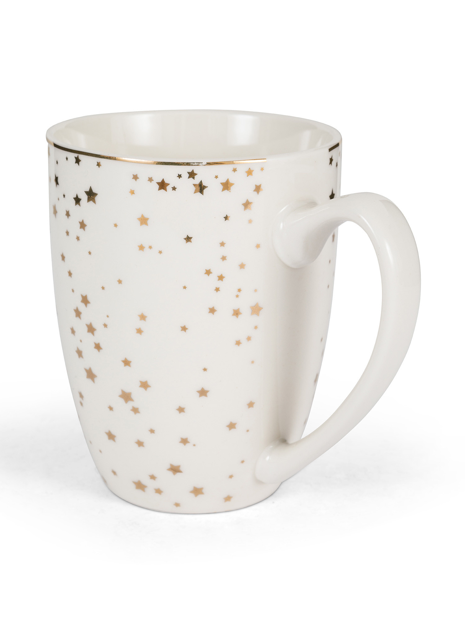 New bone china mug with stars, Gold, large image number 1