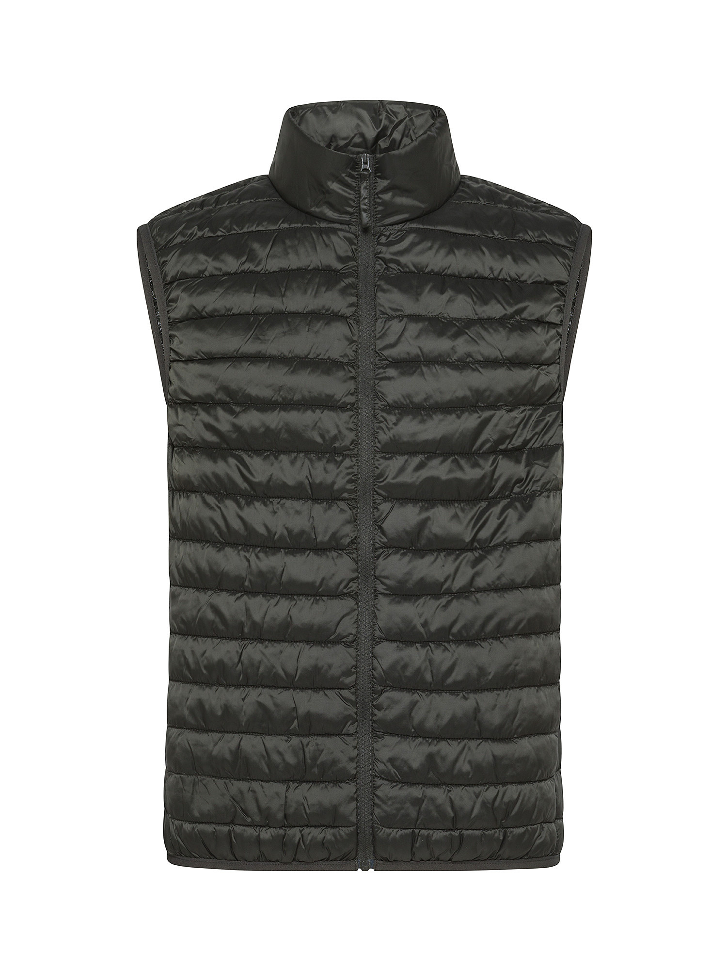 JCT - Quilted sleeveless down jacket, Dark Green, large image number 0