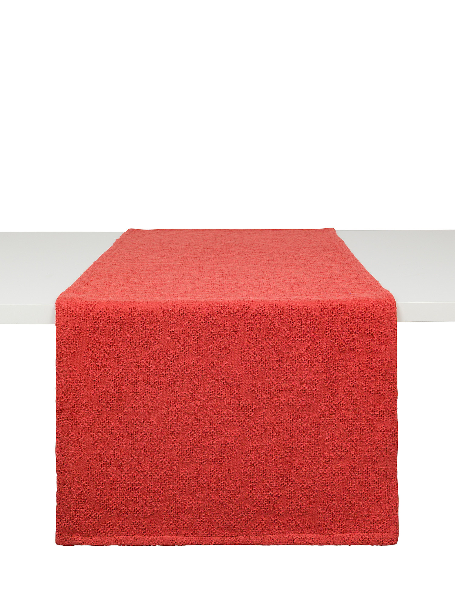 Pure cotton honeycomb runner, Red, large image number 0