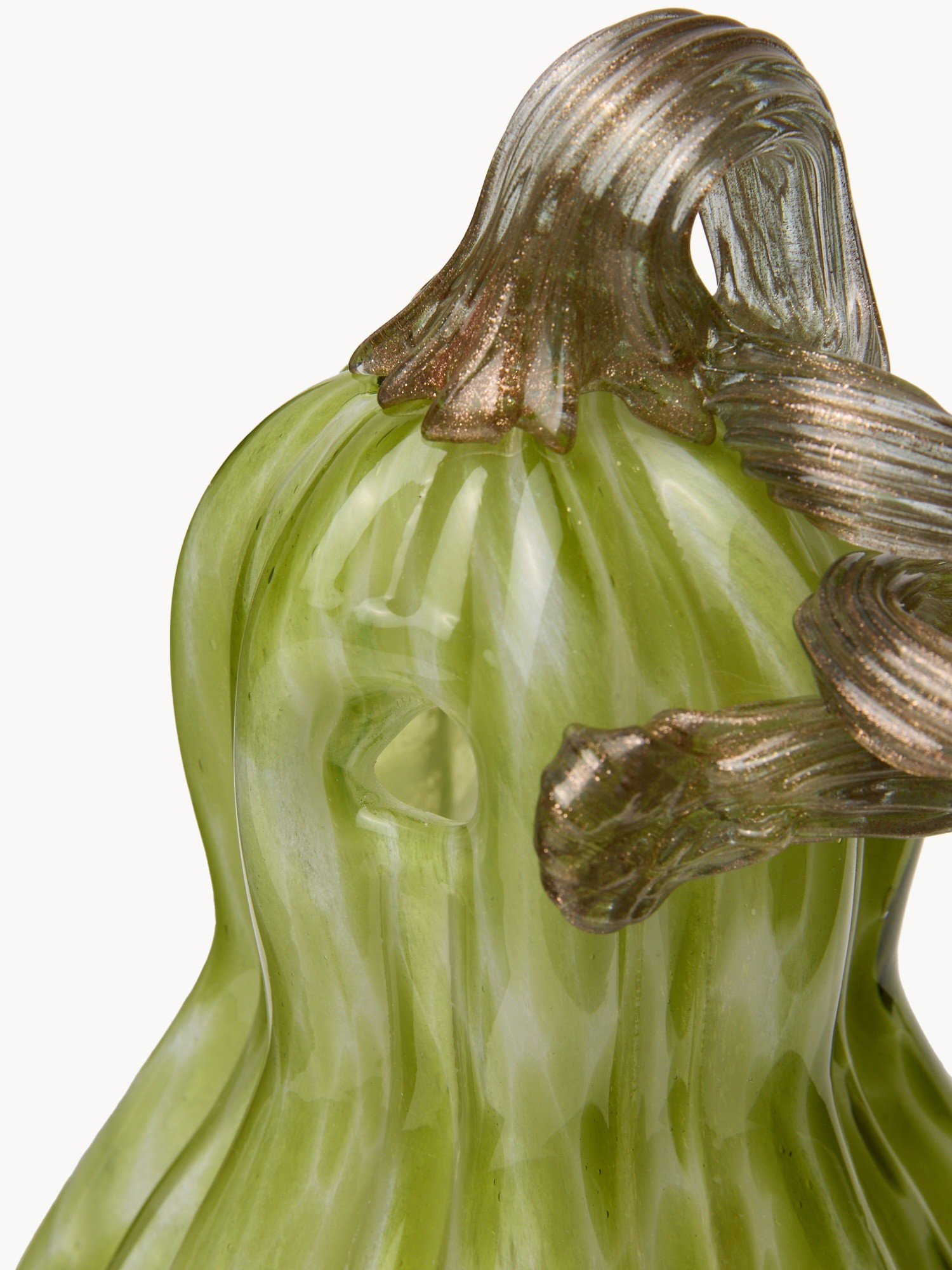 Vaso monofiore in vetro colorato in pasta, Verde, large image number 1
