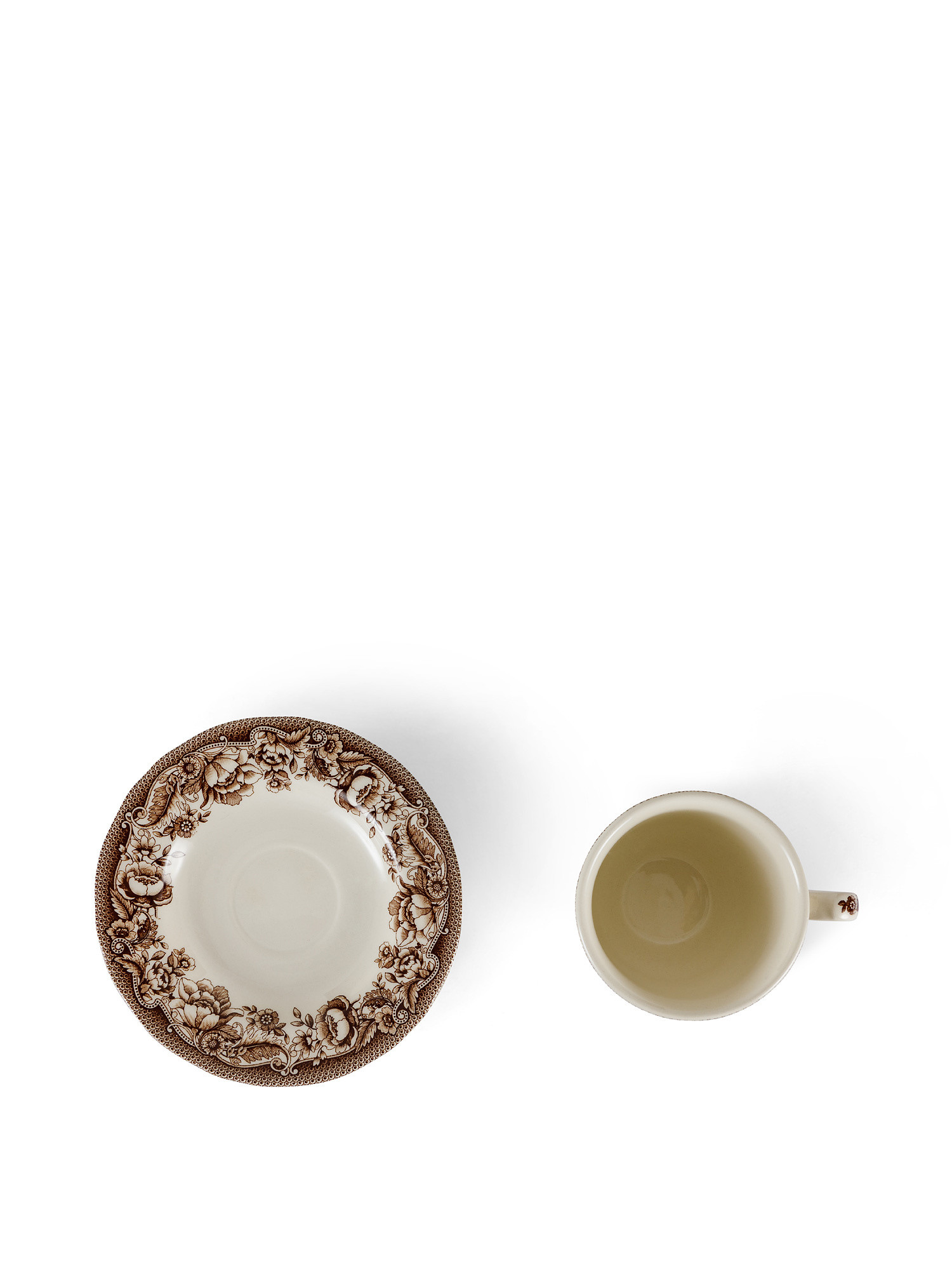 Tazza da tè ceramica motivo caccia, Marrone, large