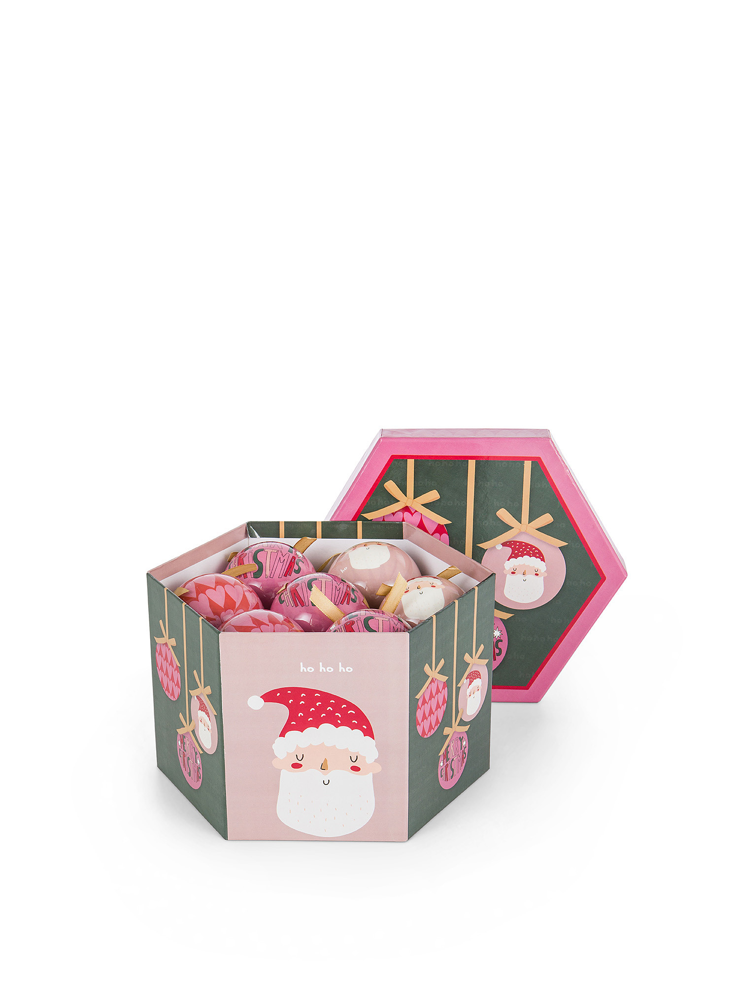 Box 14 addobbi albero in plastica, Rosa, large image number 1