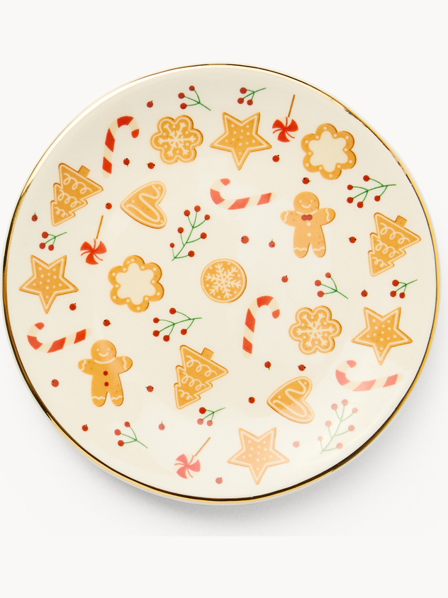 Gingerbread stoneware bread plate