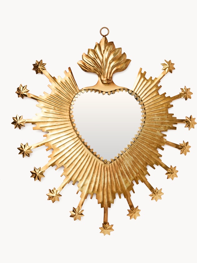 Specchio da muro a forma di cuore