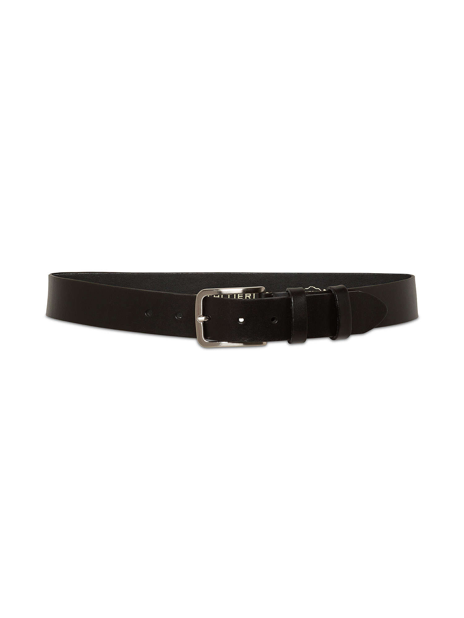 Real-leather belt, Black, large image number 1