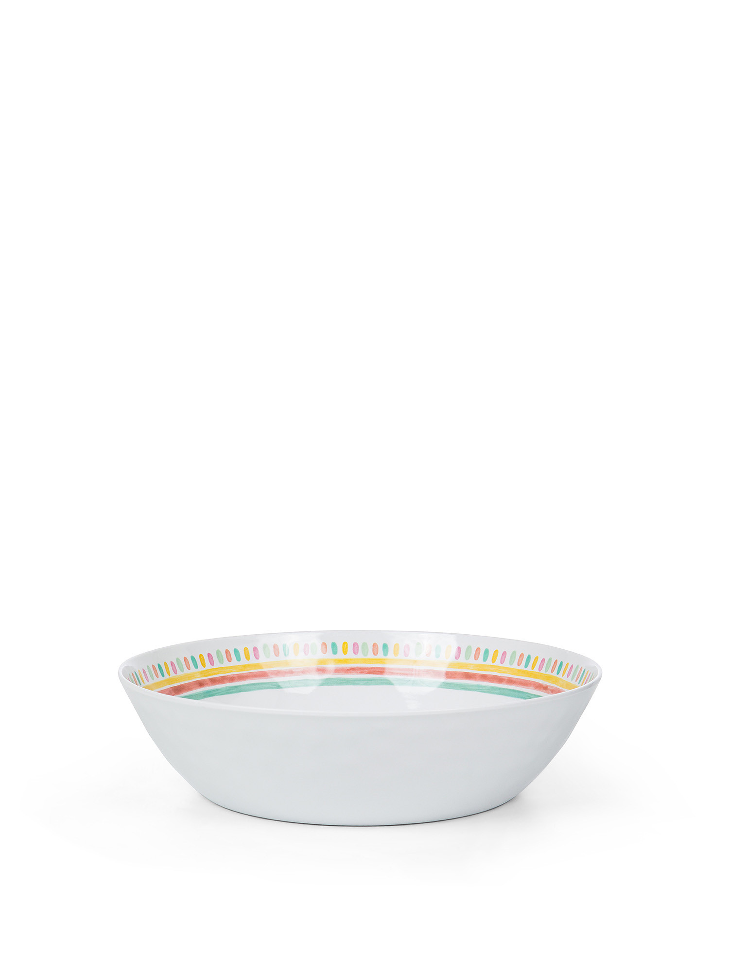 Melamine salad bowl with flower motif, White, large image number 0