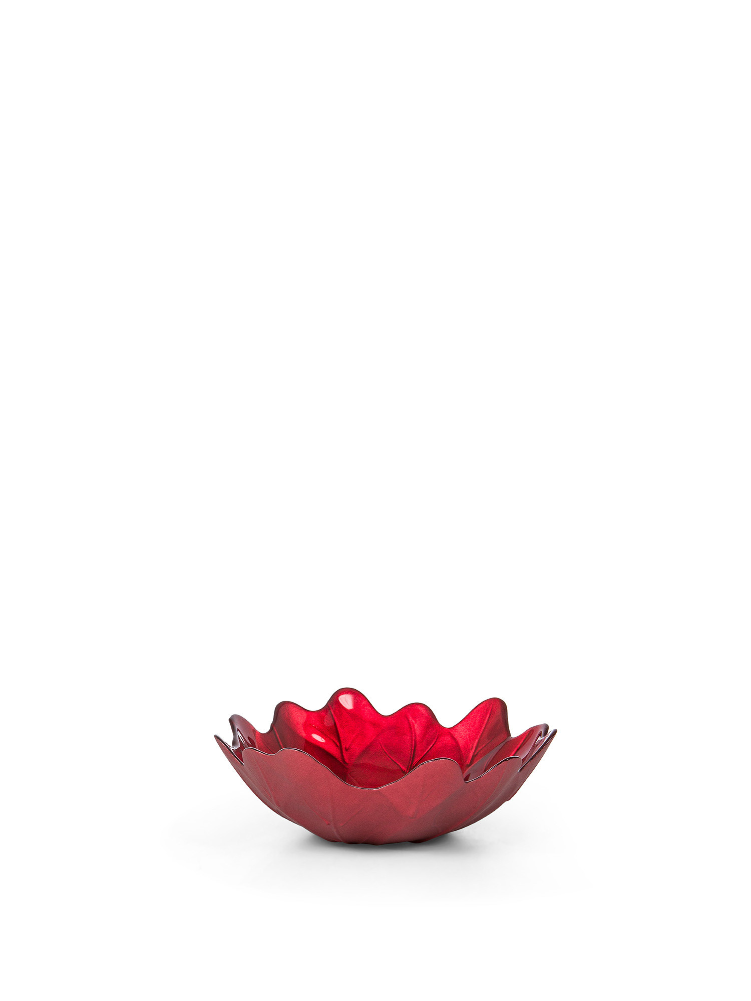 Christmas poinsettia glass bowl, Red, large image number 0