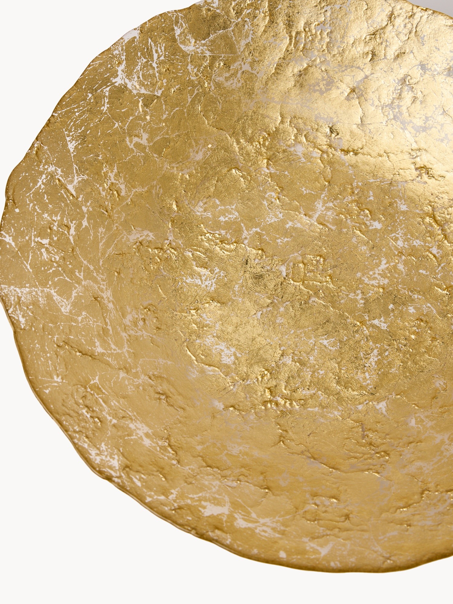 Glass centerpiece with a textured finish, Gold, large image number 1
