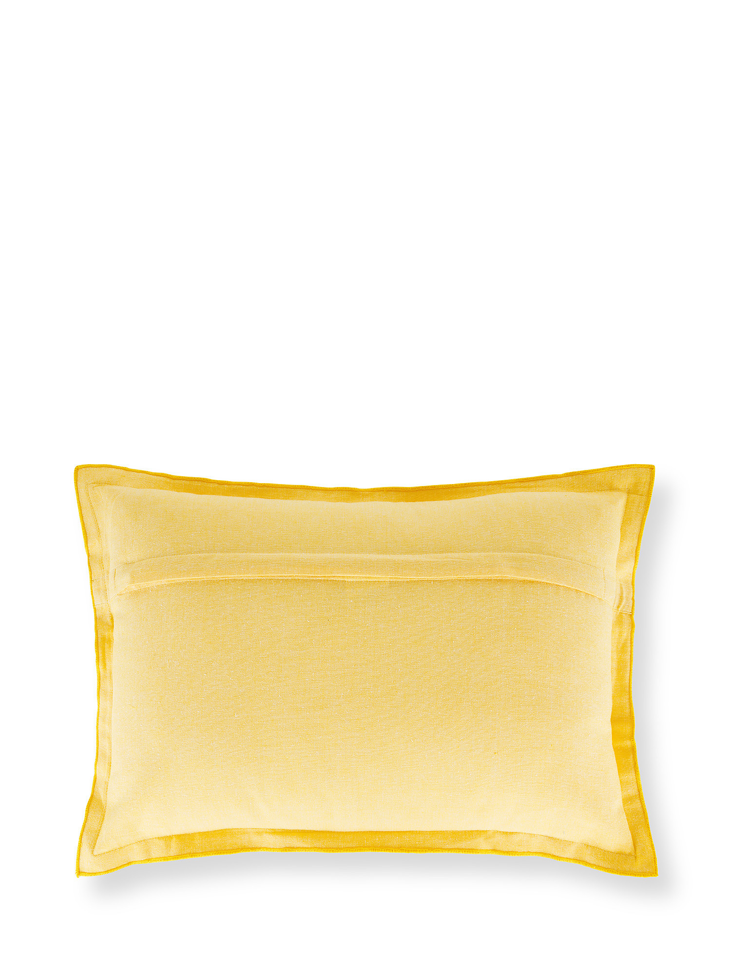 Solid color cotton cushion 45x45cm, Yellow, large image number 1