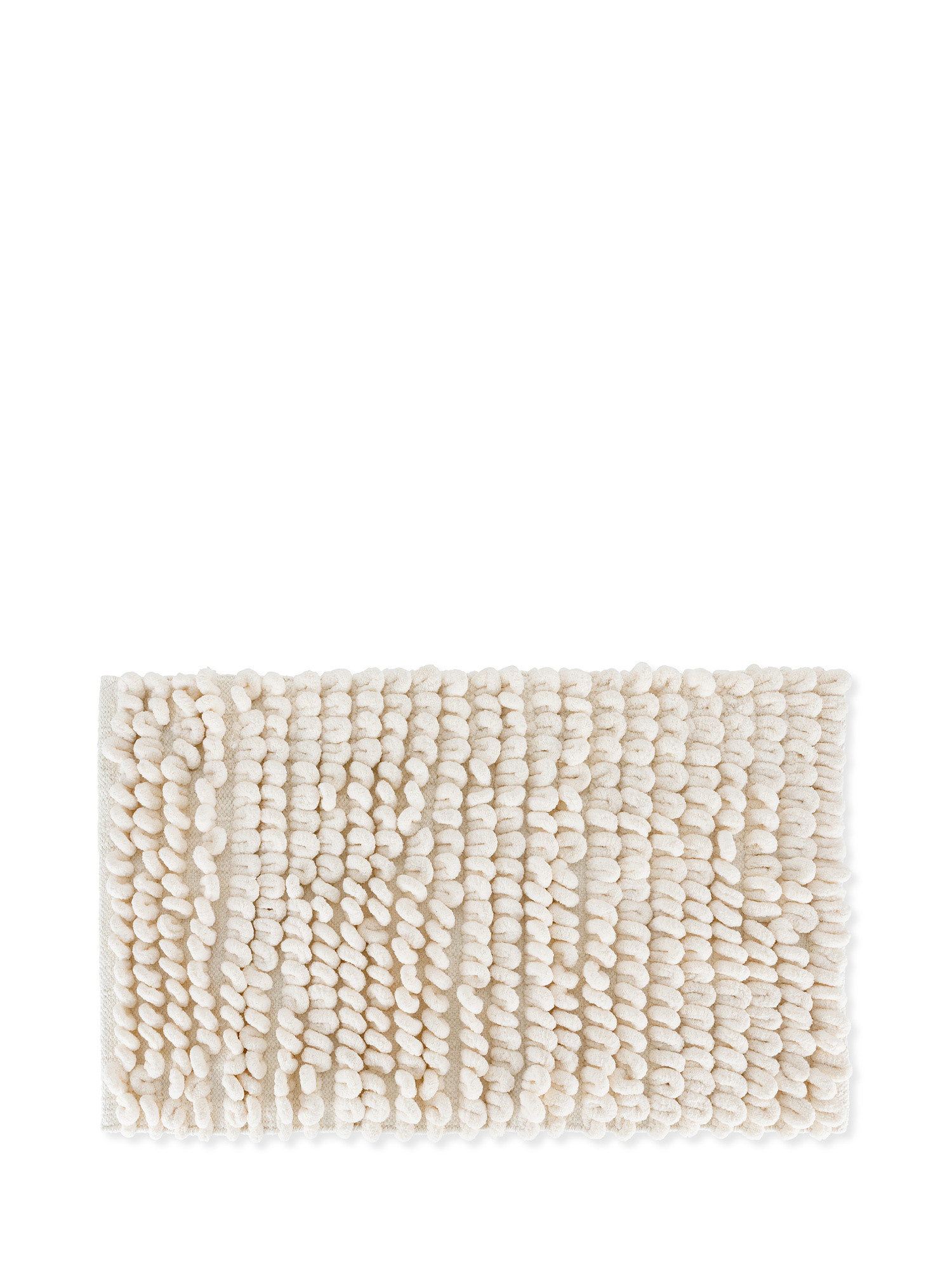 Shaggy style bathroom rug, White, large image number 0