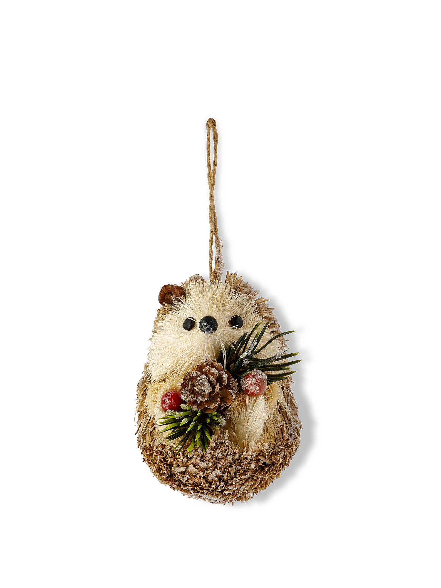 Tree decoration in the shape of a hedgehog, Brown, large image number 0