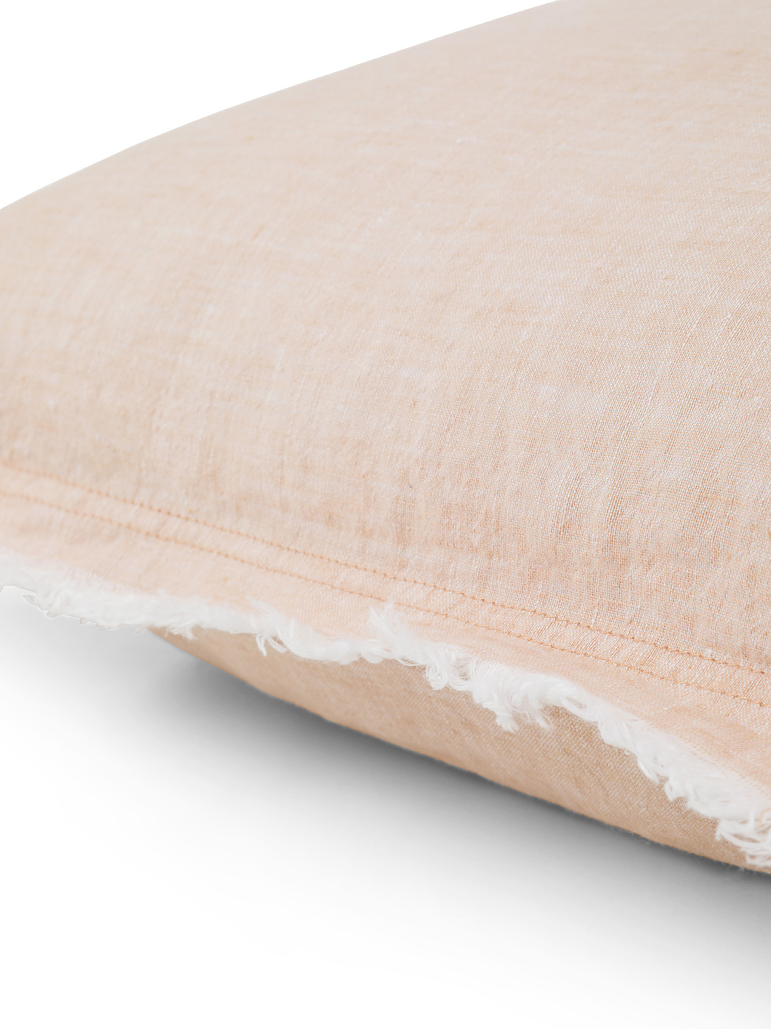 Solid color 100% linen cushion 45x45cm, Pink, large image number 2