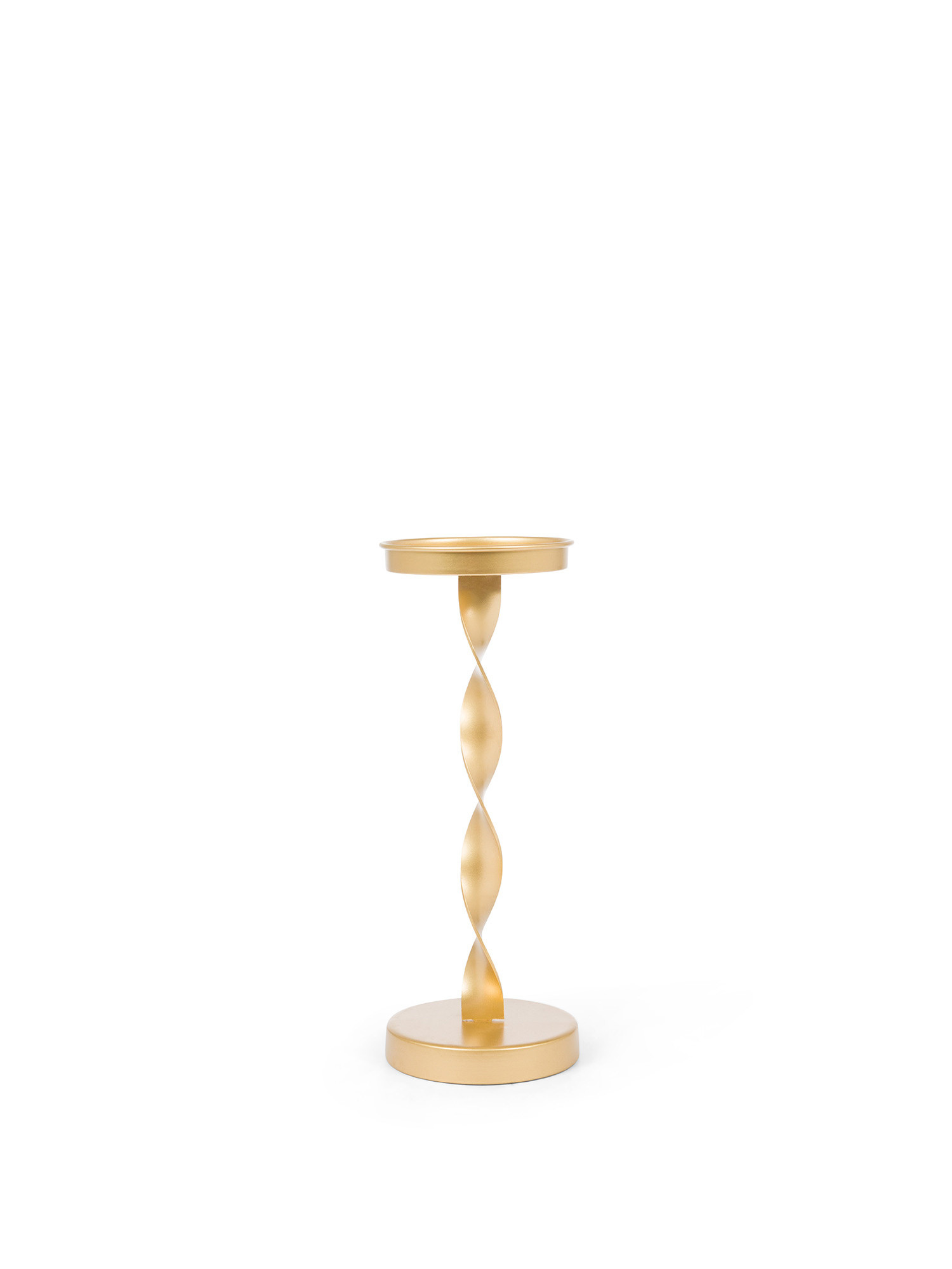 Painted iron candle holder, Gold, large image number 0