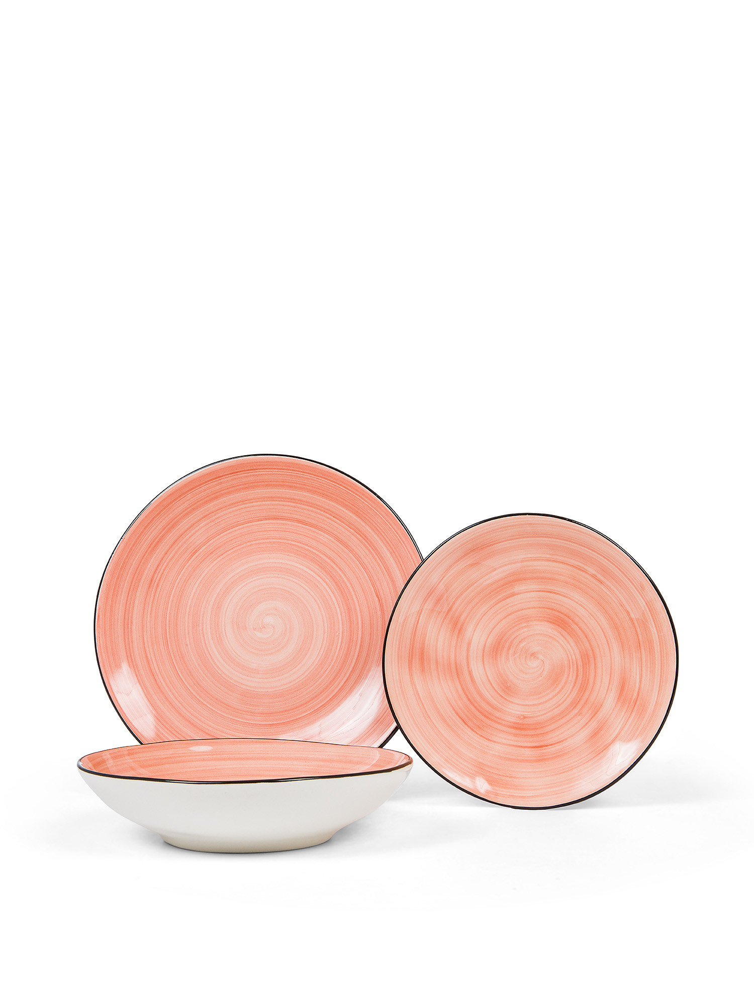 Tokyo stoneware soup plate, Pink, large image number 2