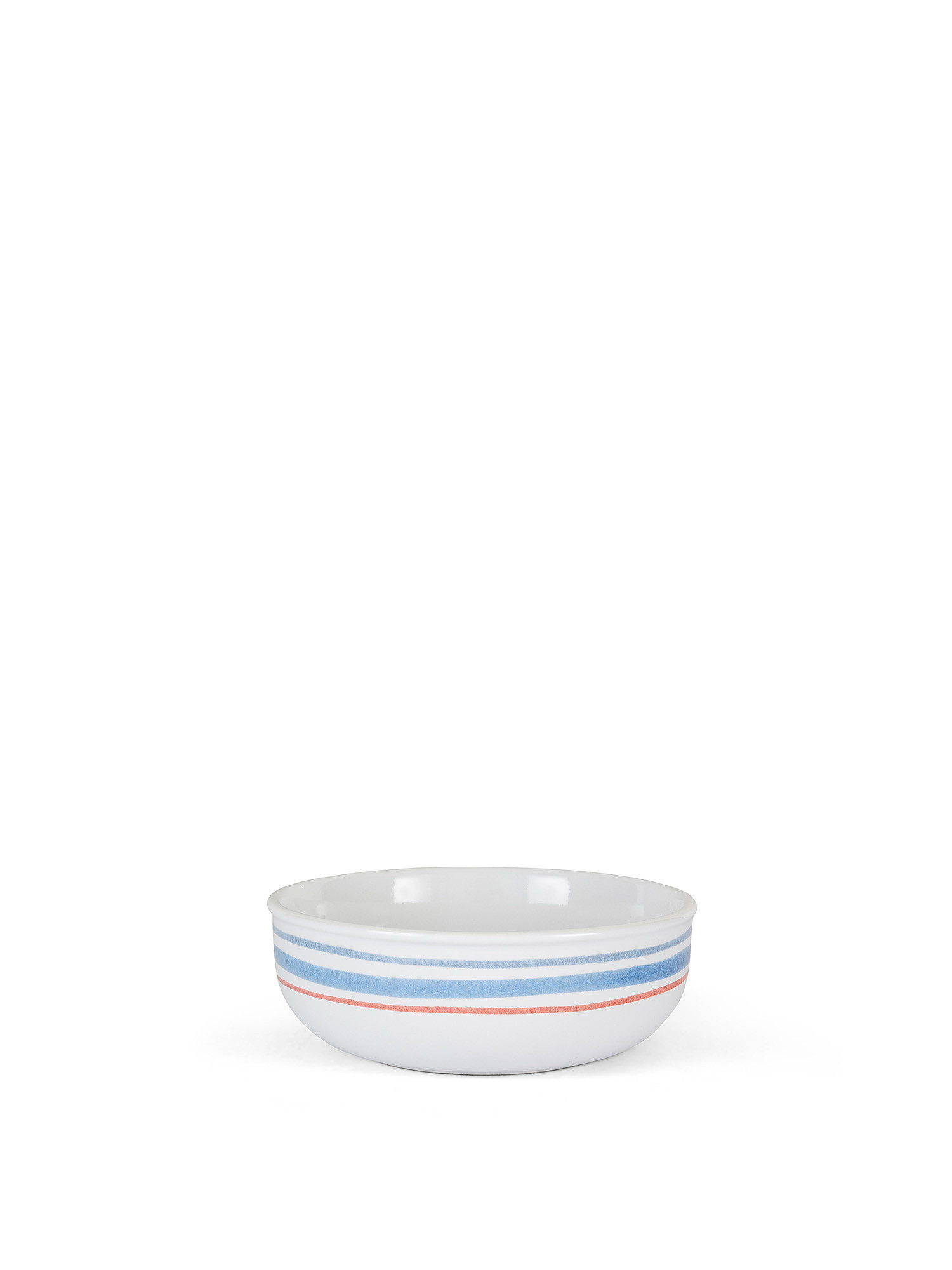 Ceramic bowl with lines decoration, White, large image number 0