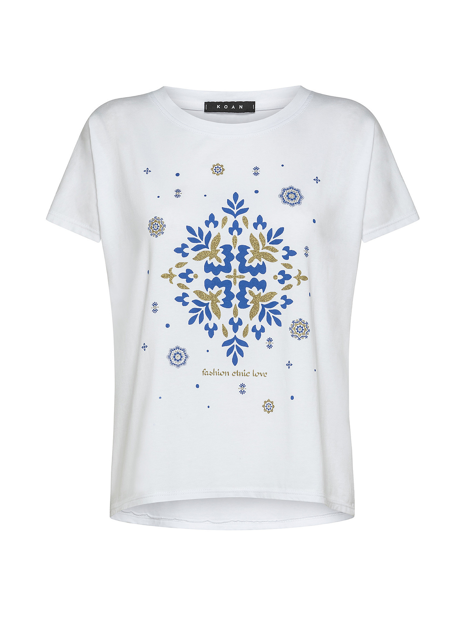 T-shirt with ethnic print, White, large image number 0