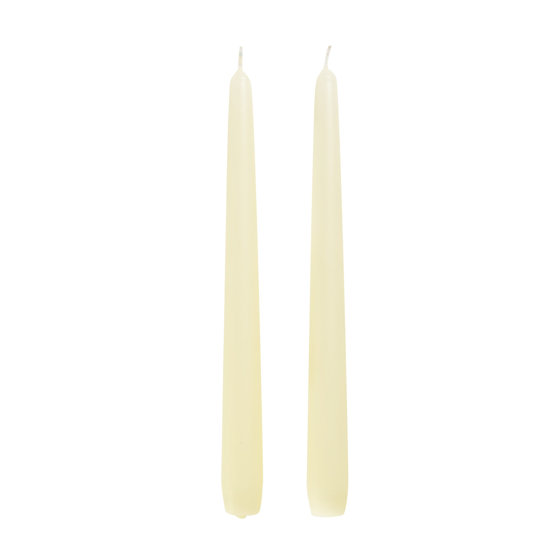 Set of 2 opaque conical candles, Beige, large image number 0