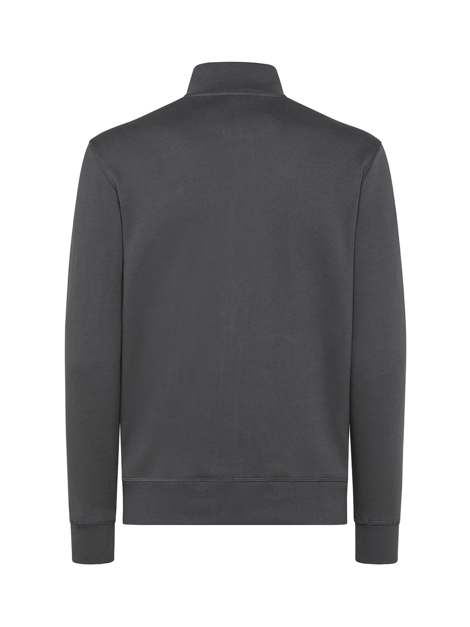 Full zip  sweatshirt with logo, Grey, large image number 1