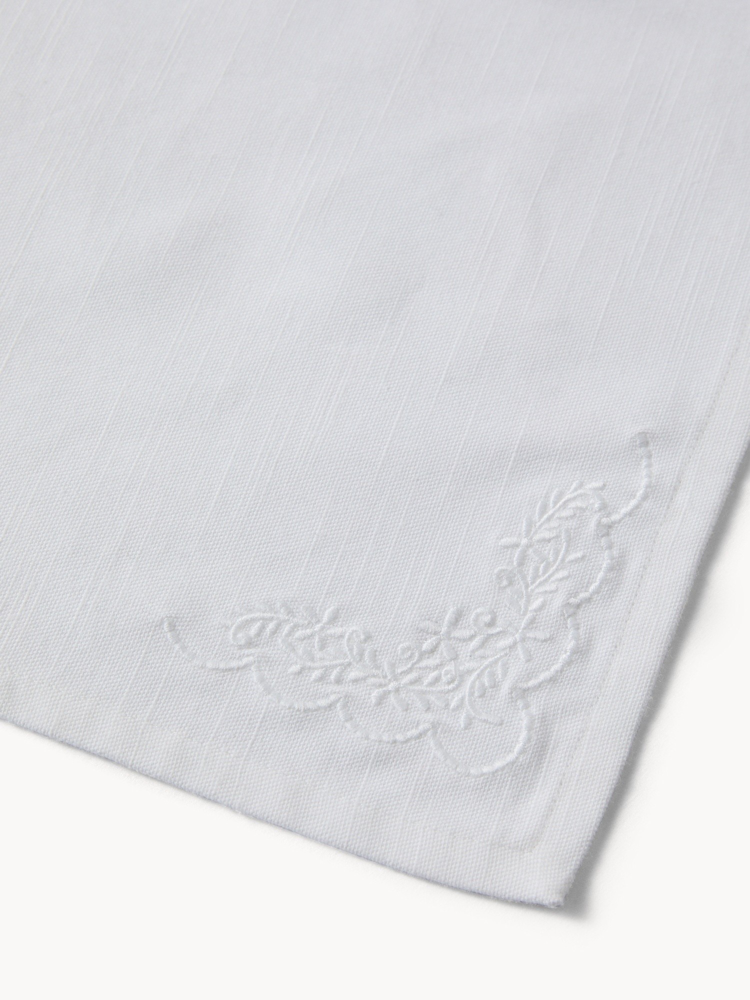 Centrotavola in puro cotone con ricamo floreale - Prezzo di lancio, Bianco, large image number 1