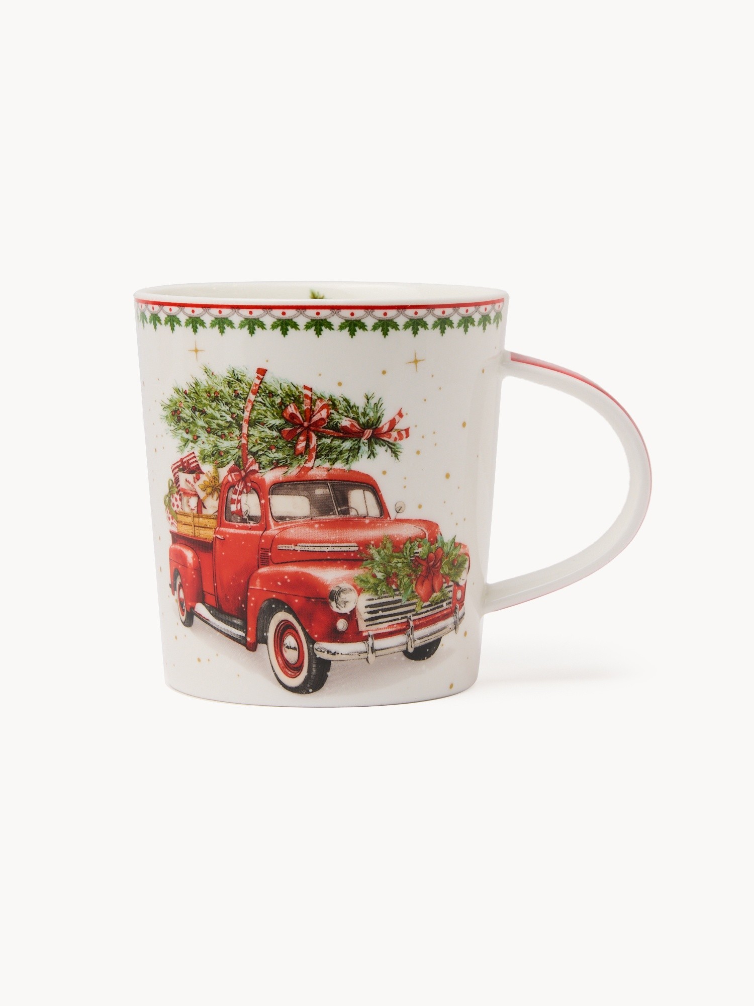 Porcelain mug with a Christmas motif, Multicolor, large image number 0