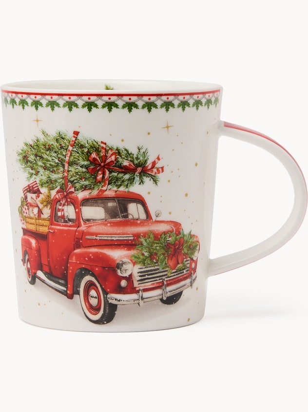 Porcelain mug with a Christmas motif