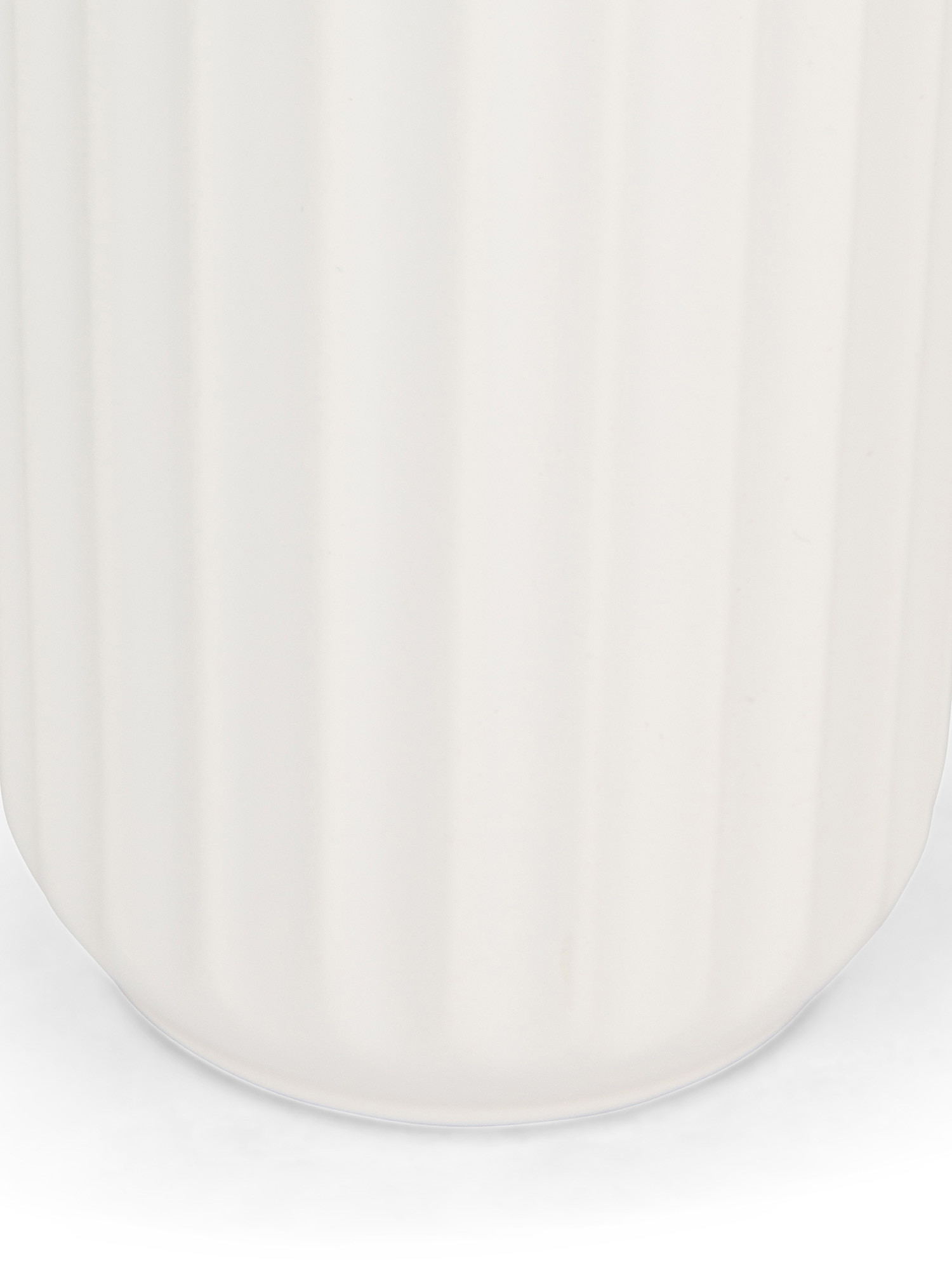 Vaso ceramica rigata, Bianco, large image number 1