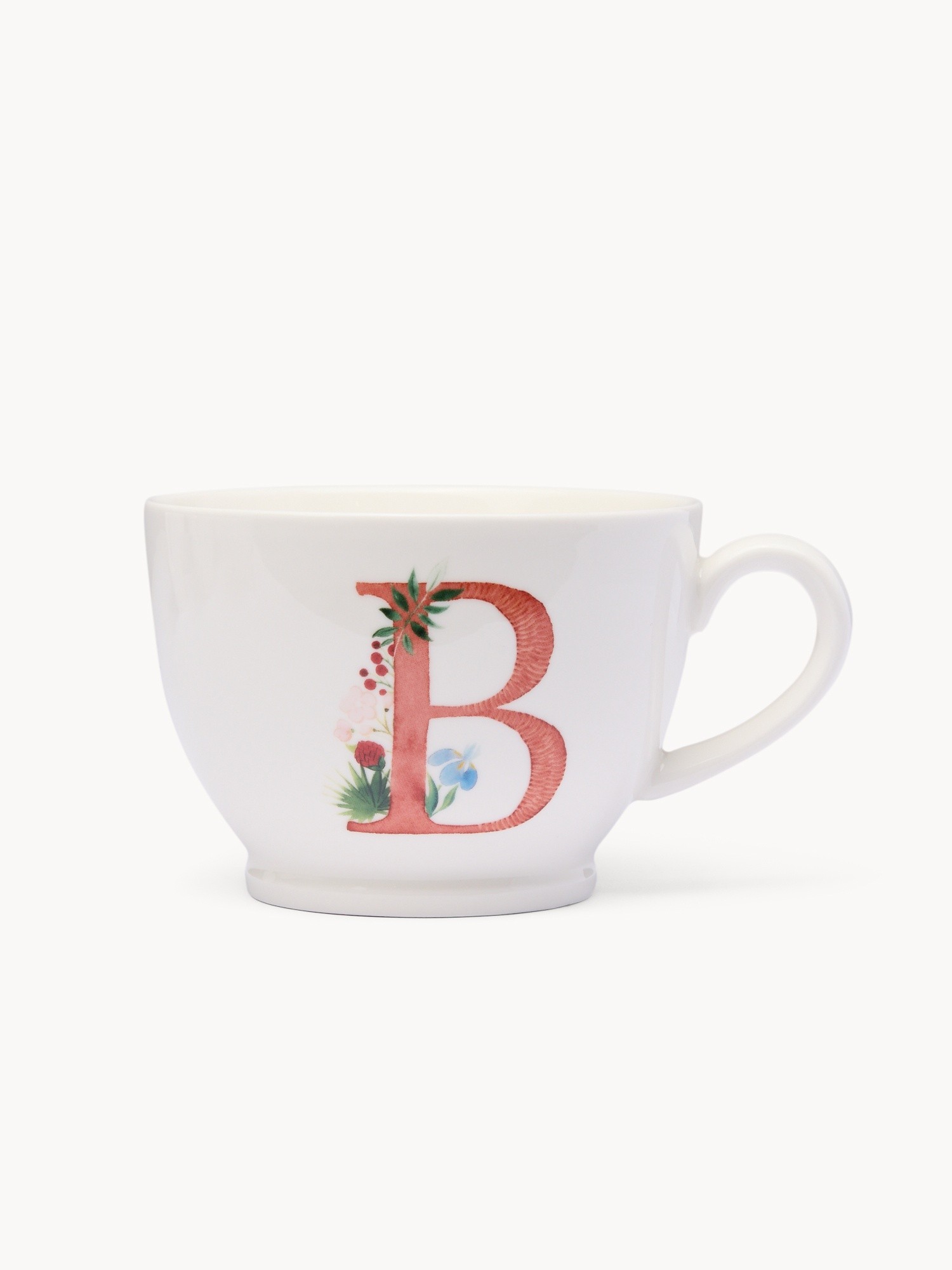 New bone china breakfast mug,letter B, White 1, large image number 1