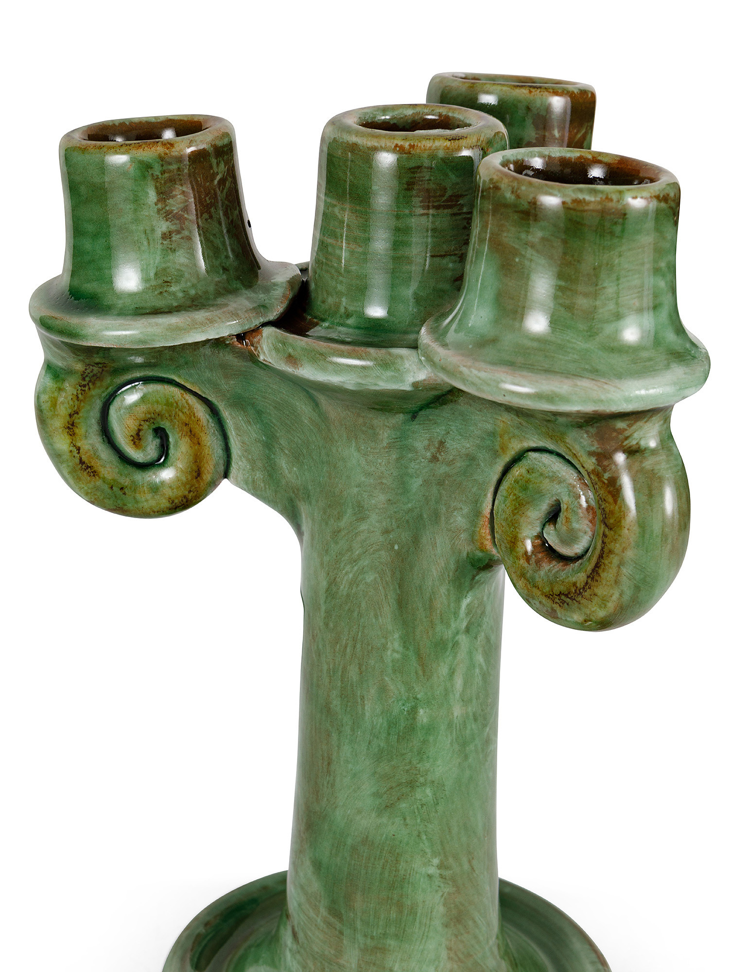Candeliere in ceramica by Ceramiche Pugliesi Fratelli Colì, Verde, large