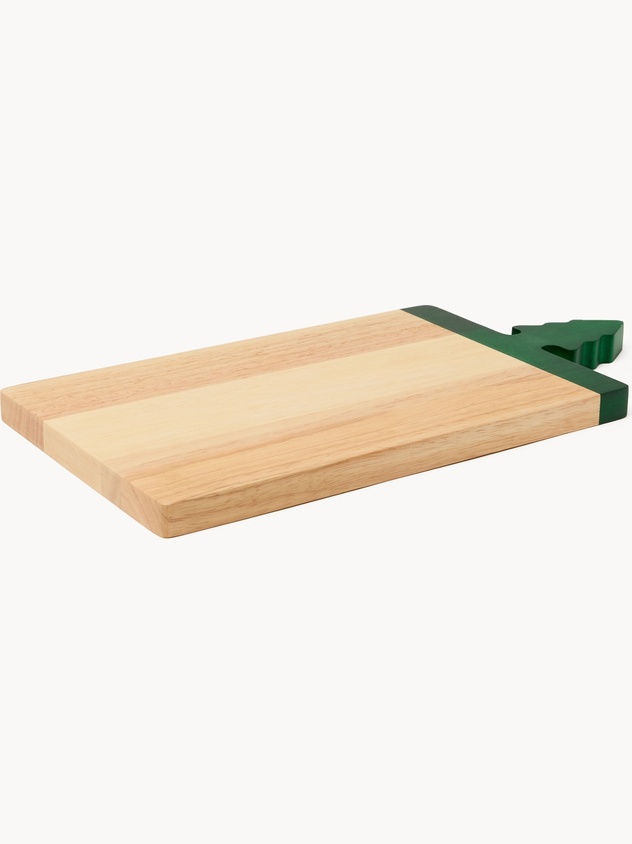 Tagliere in legno con manico a forma di albero di Natale