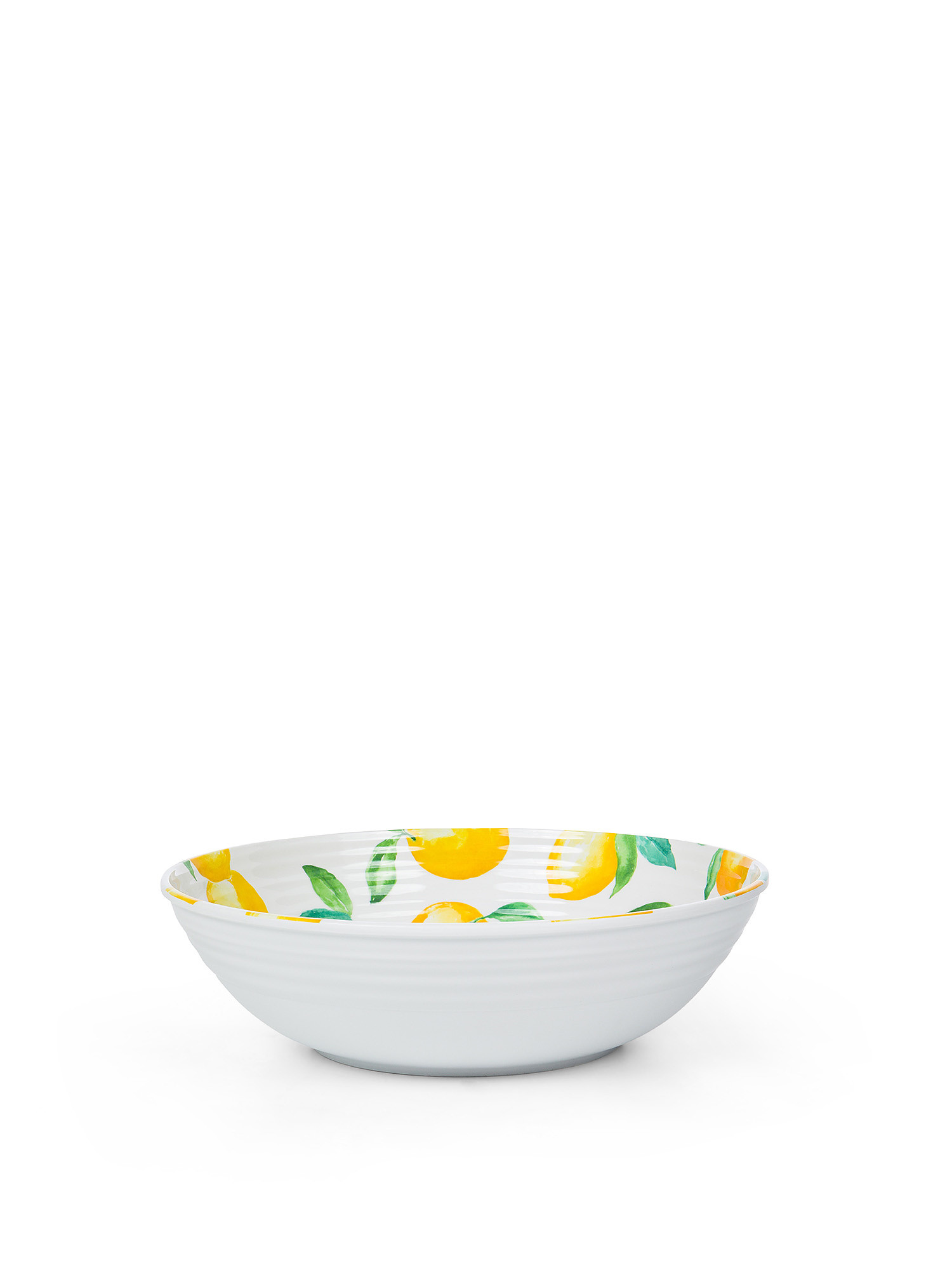 Melamine soup plate with lemon motif, White, large image number 0