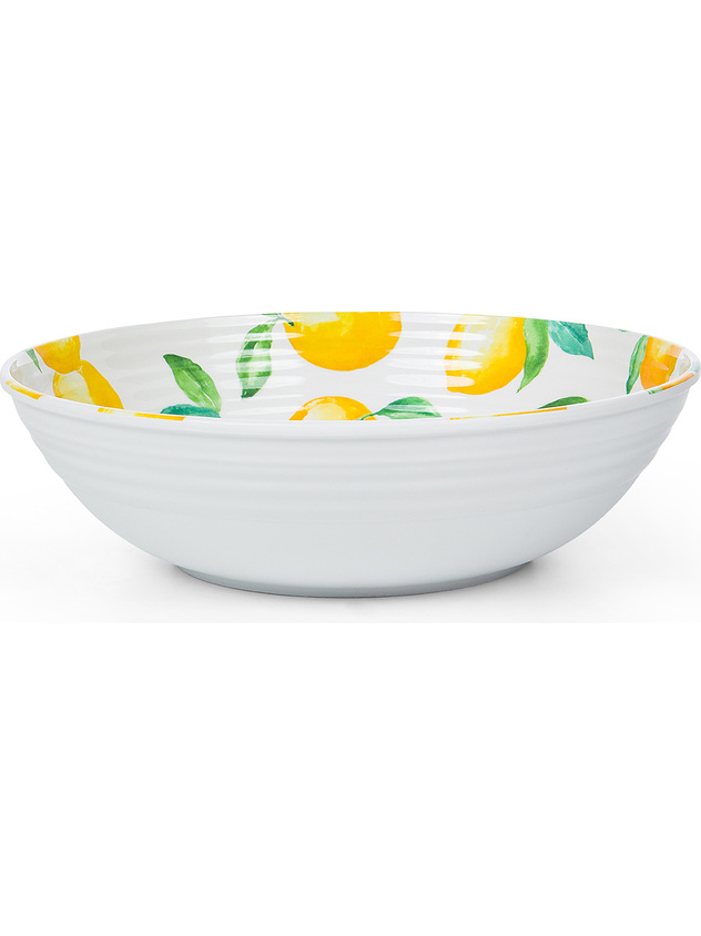 Piatto fondo melammina motivo limoni