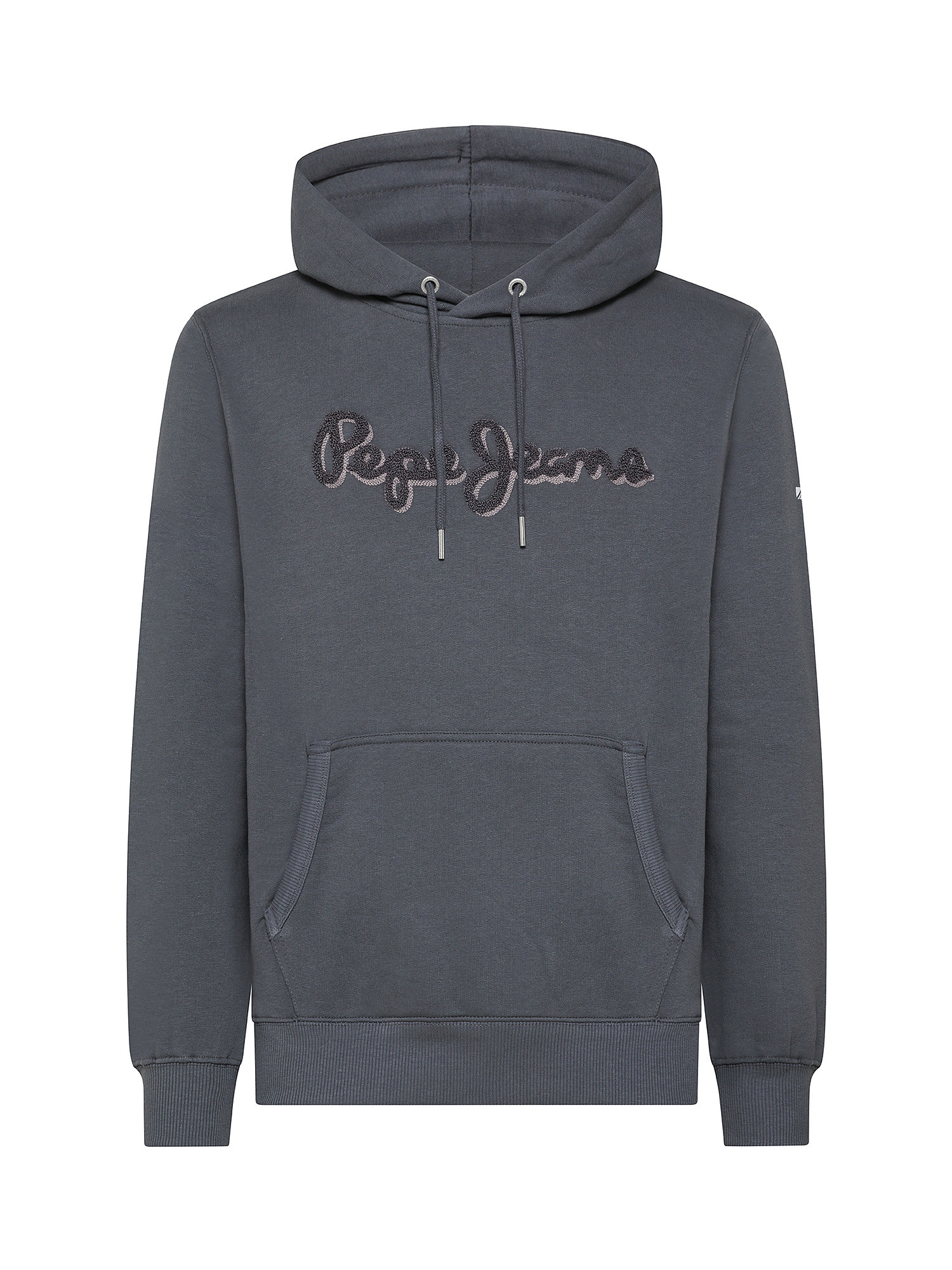 Pepe Jeans - Sweatshirt with hood and logo, Anthracite, large image number 0