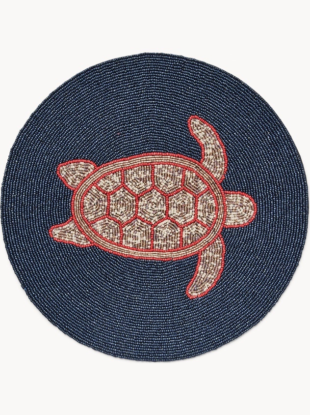 Tovaglietta fatta a mano con perline in vetro