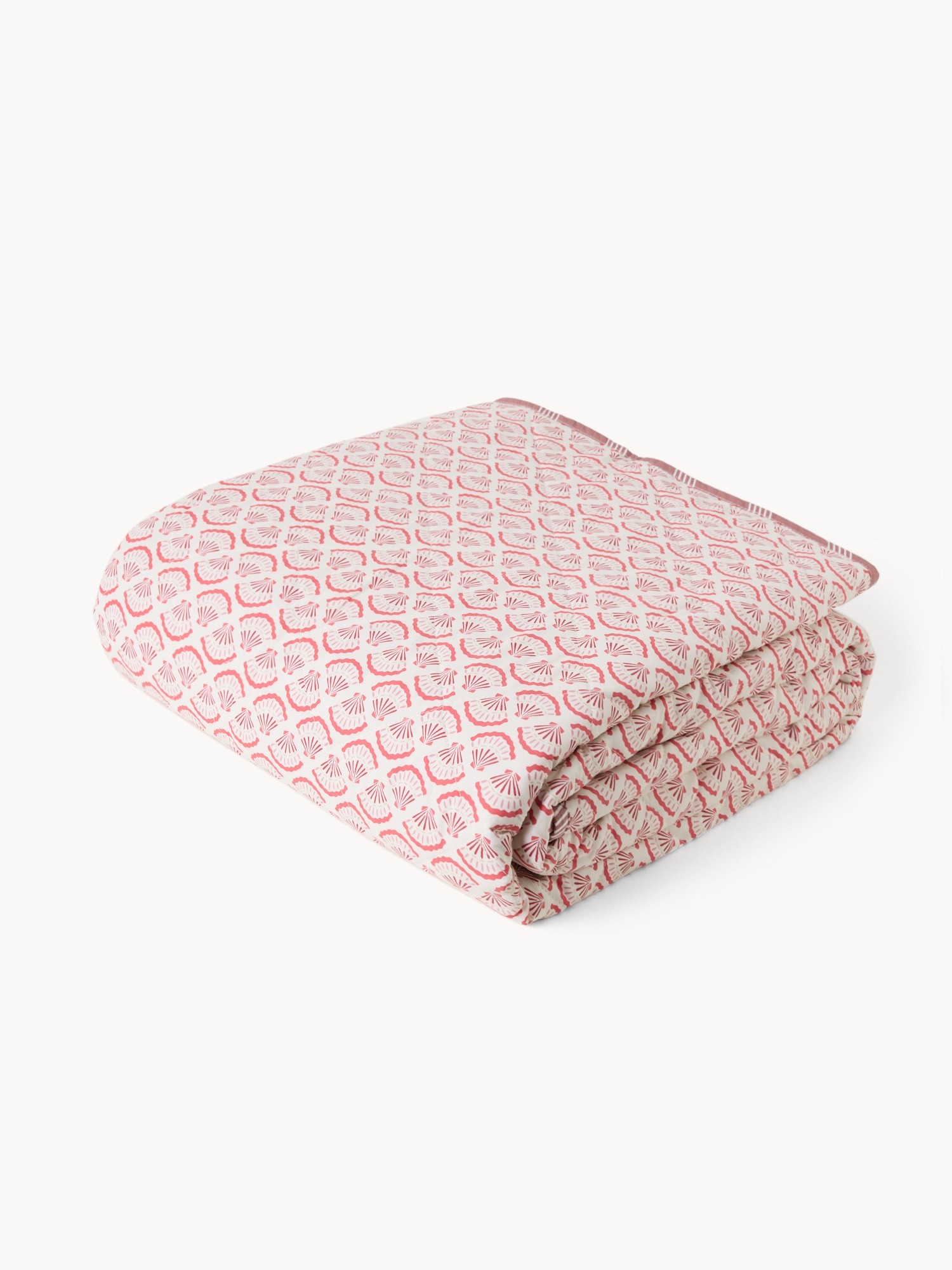 Printed Cotton Percale Duvet Cover Set - Introductory Price, Pink, large image number 0