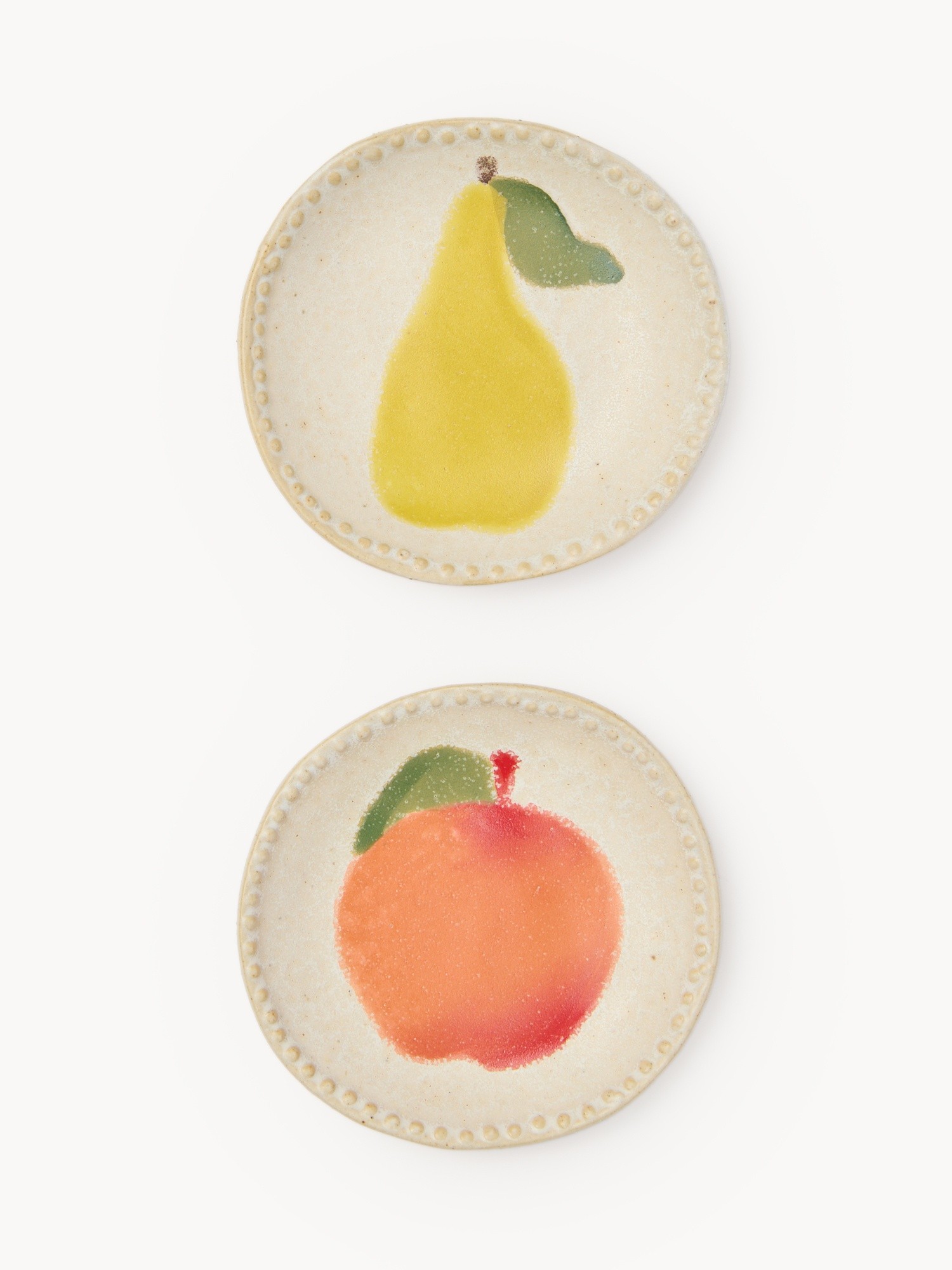 Ceramic saucer with fruit motif, Crema, large image number 0