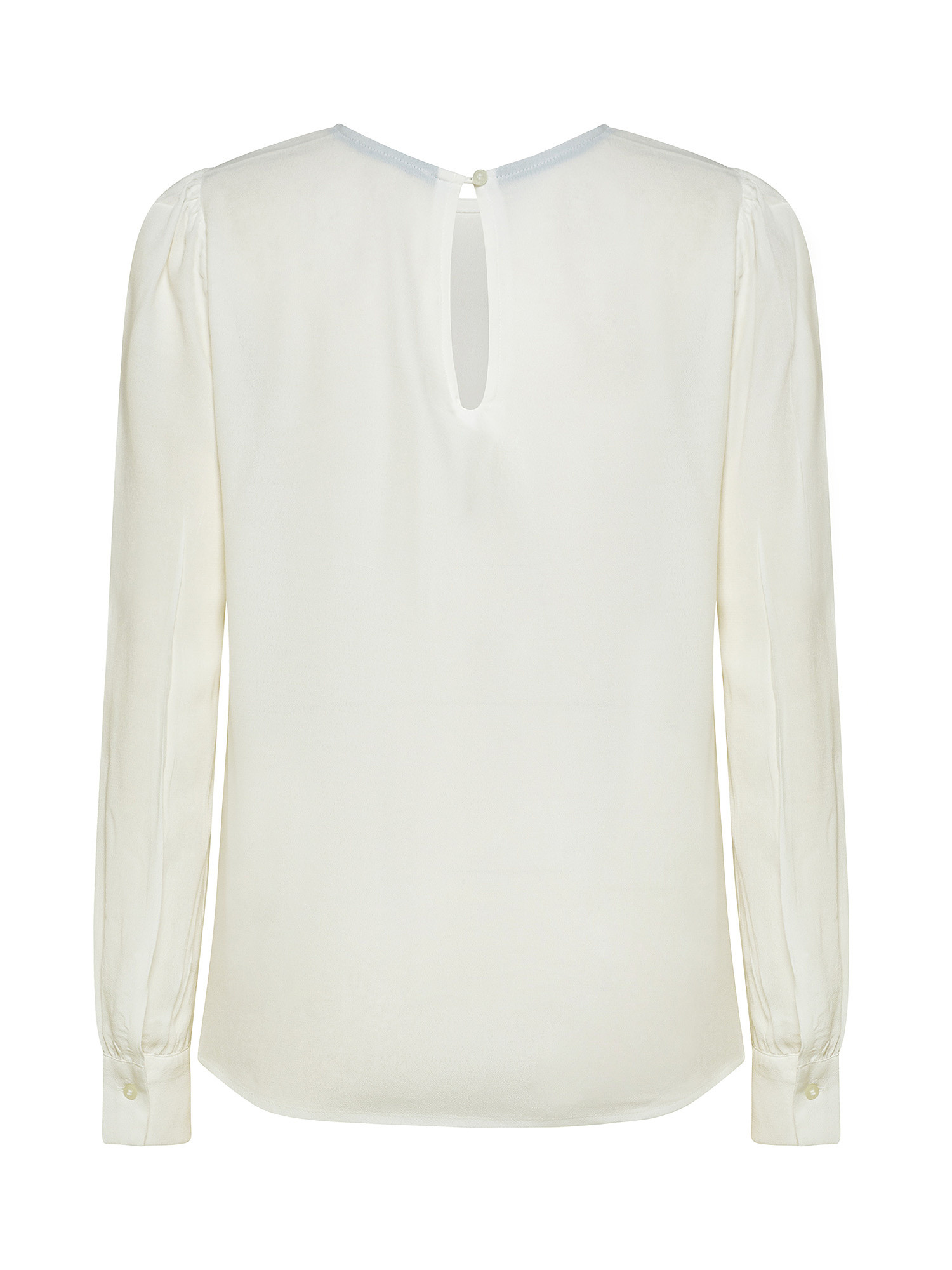Solid color blouse in viscose, Off White, large image number 1